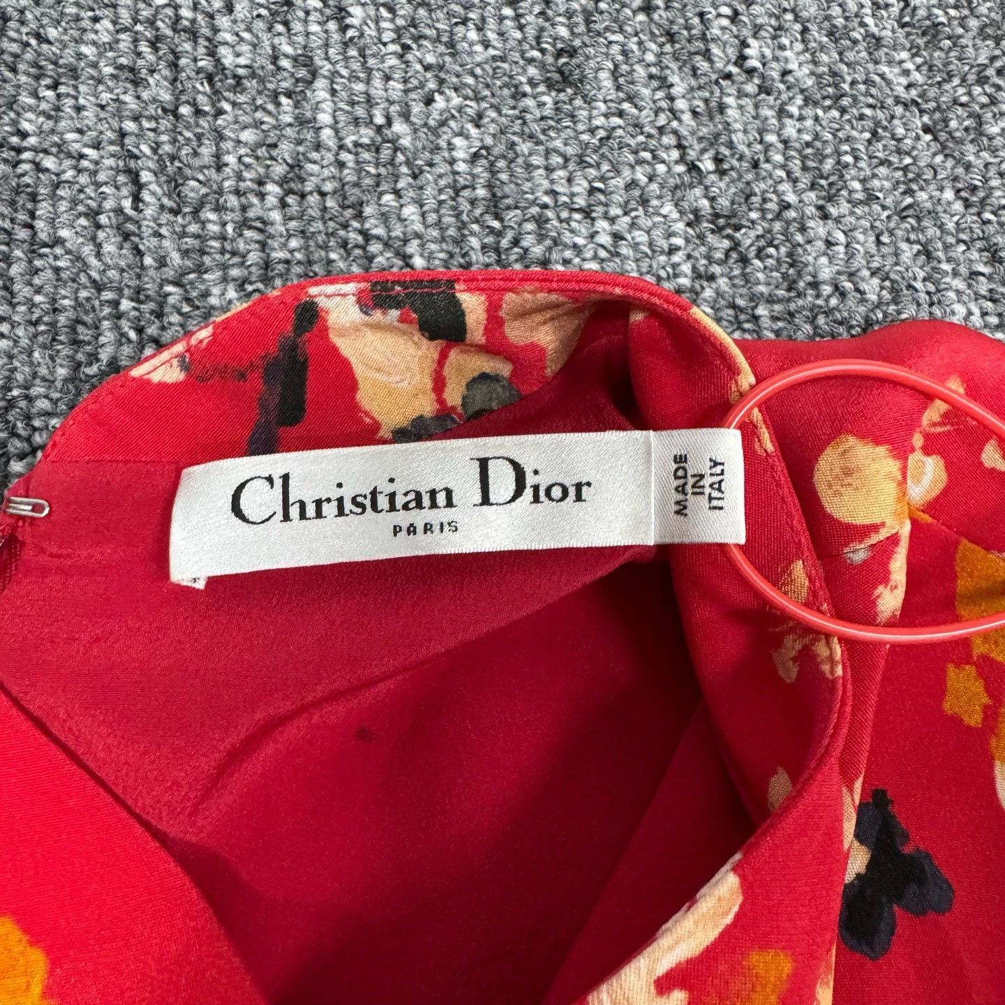 Dior Dior Red Floral Silk Shirt Size XS / US 0-2 / IT 36-38 - 5 Thumbnail
