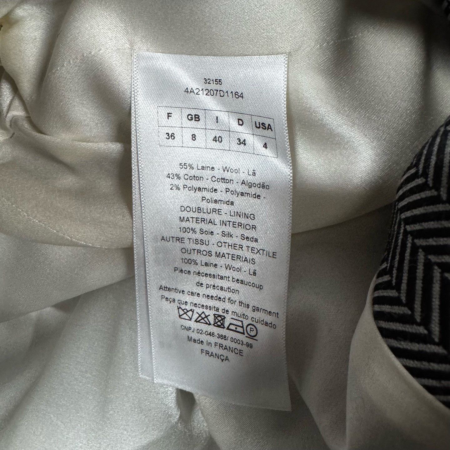 Dior Dior Color Block Stripe Wool Mid-Length Blazer Size XS / US 0-2 / IT 36-38 - 6 Thumbnail