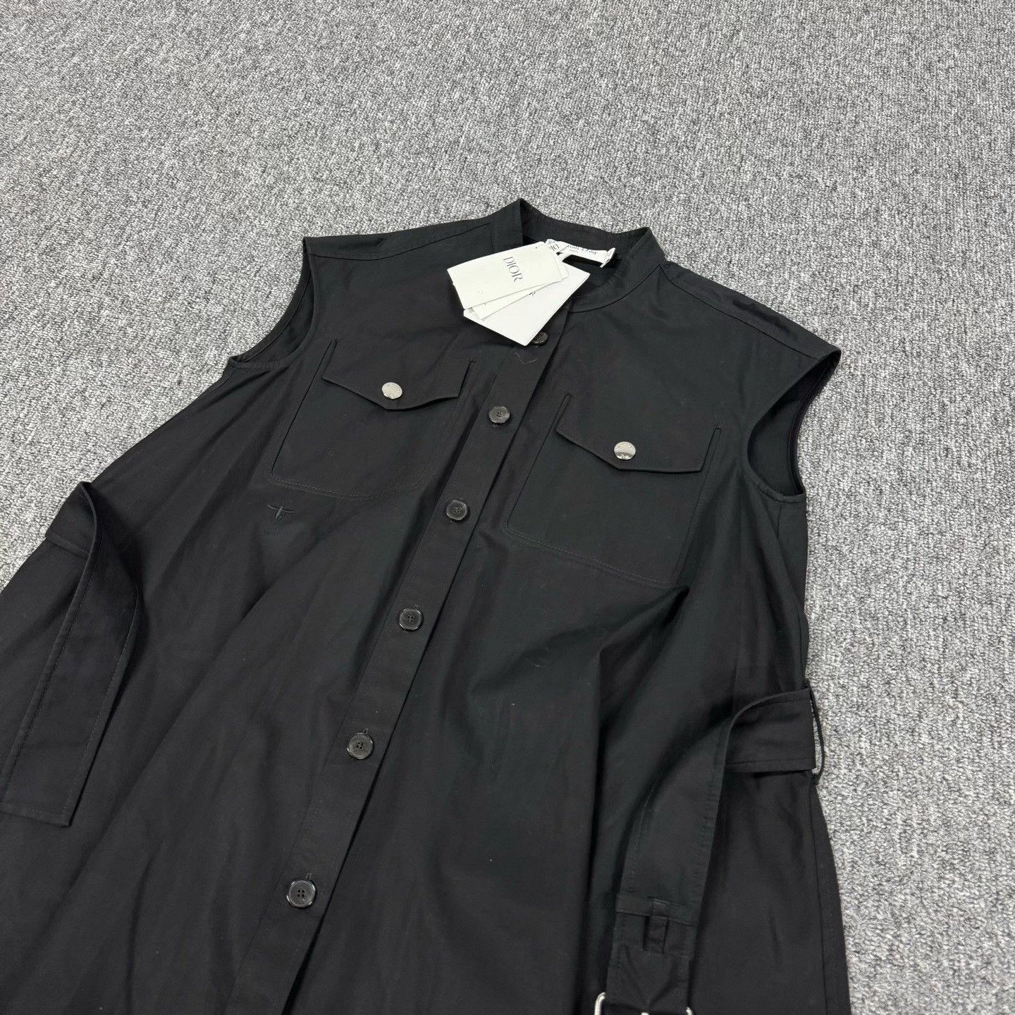 Dior Dior Sleeveless Single-Breasted Belt Vest Dress Size XS / US 0-2 / IT 36-38 - 3 Thumbnail