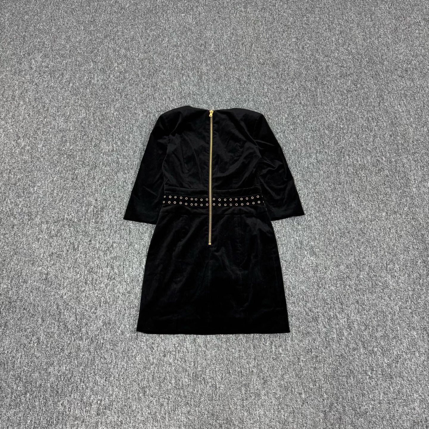 Balmain Balmain Black Velvet Gold Eyelet Rivet Size XS / US 0-2 / IT 36-38 - 2 Thumbnail