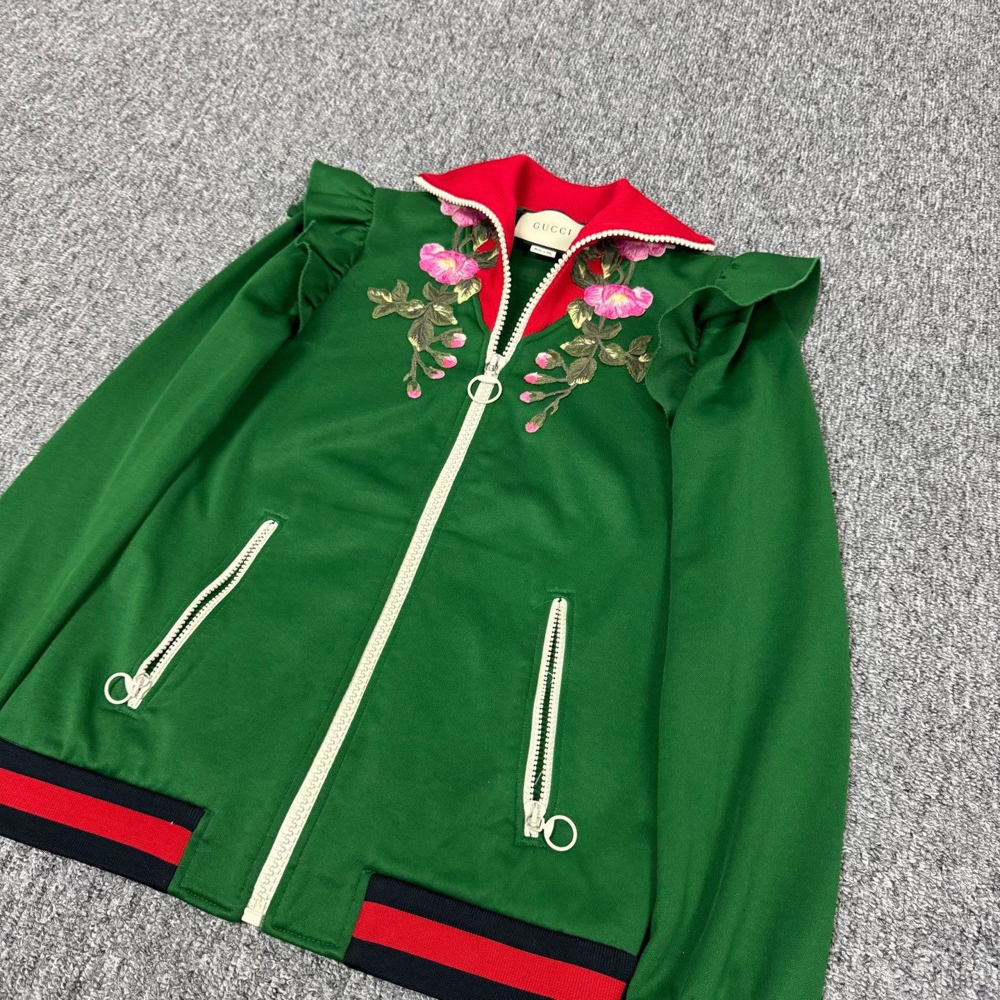 Gucci Gucci Ruffled Floral Embroidery Long Sleeve Coat S Size S / US 4 / IT 40 - 4 Thumbnail