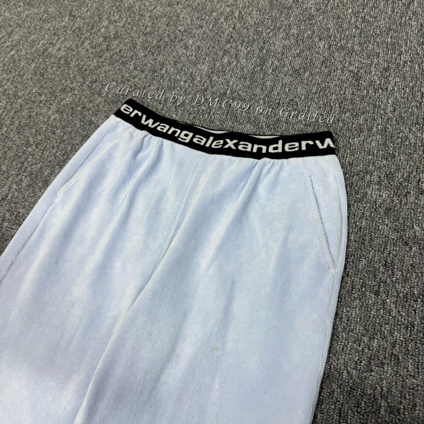 Alexander Wang Alexander Wang Blue Drawstring Letter Sweatpants M Size US 30 / EU 46 - 4 Thumbnail