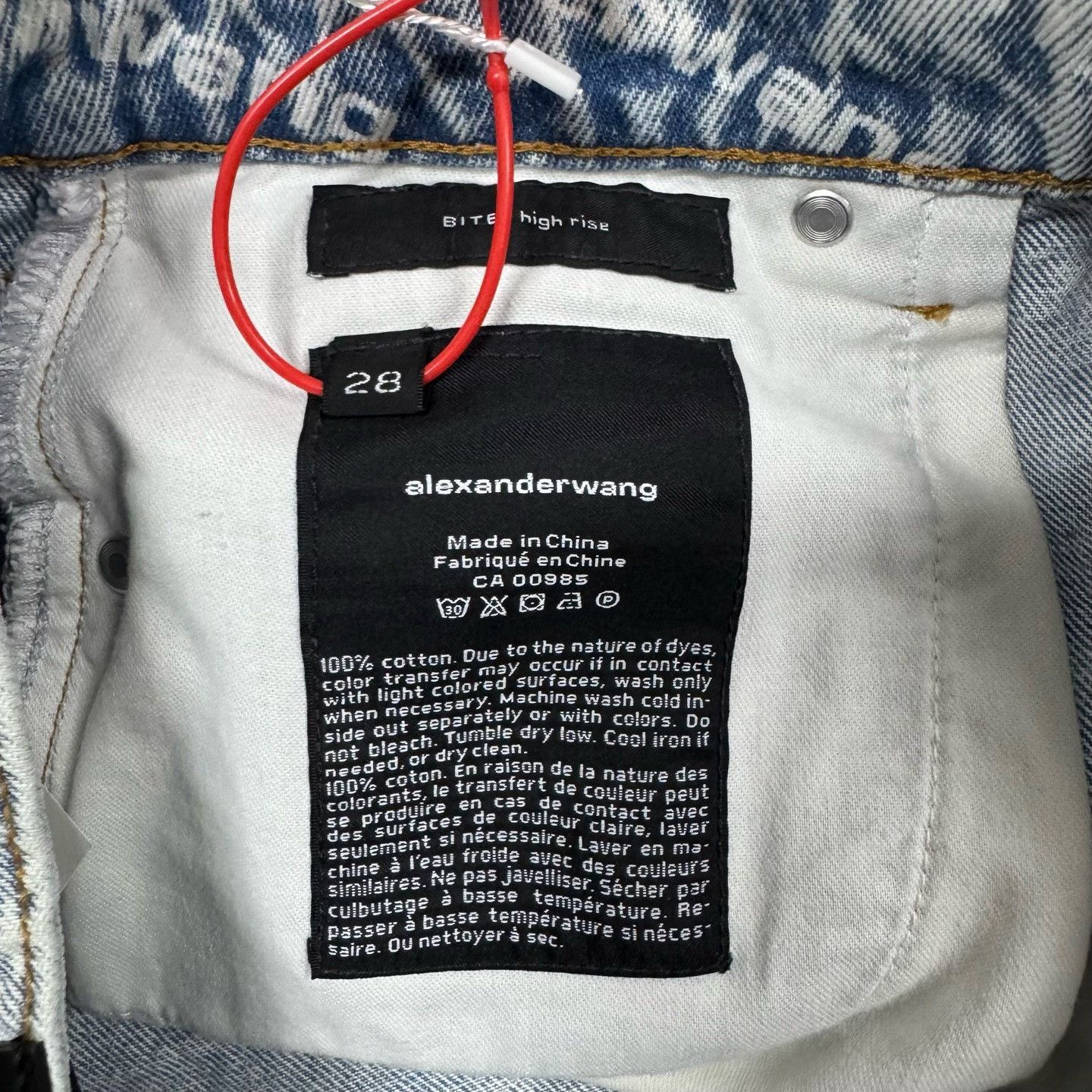 Alexander Wang Alexander Wang All-over Print Distressed Fringe Denim Shorts Size 28" / US 6 / IT 42 - 5 Thumbnail