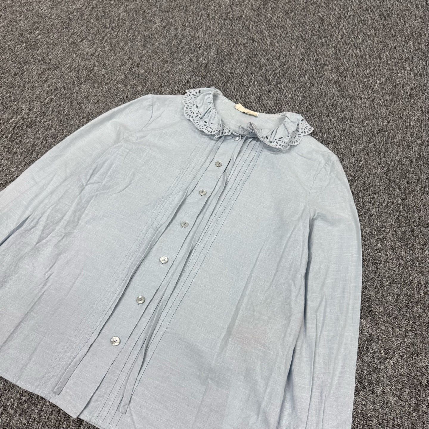 Celine Celine Bow Ruffle Embroidery Cotton Long Sleeve Shirt Size XS / US 0-2 / IT 36-38 - 4 Thumbnail