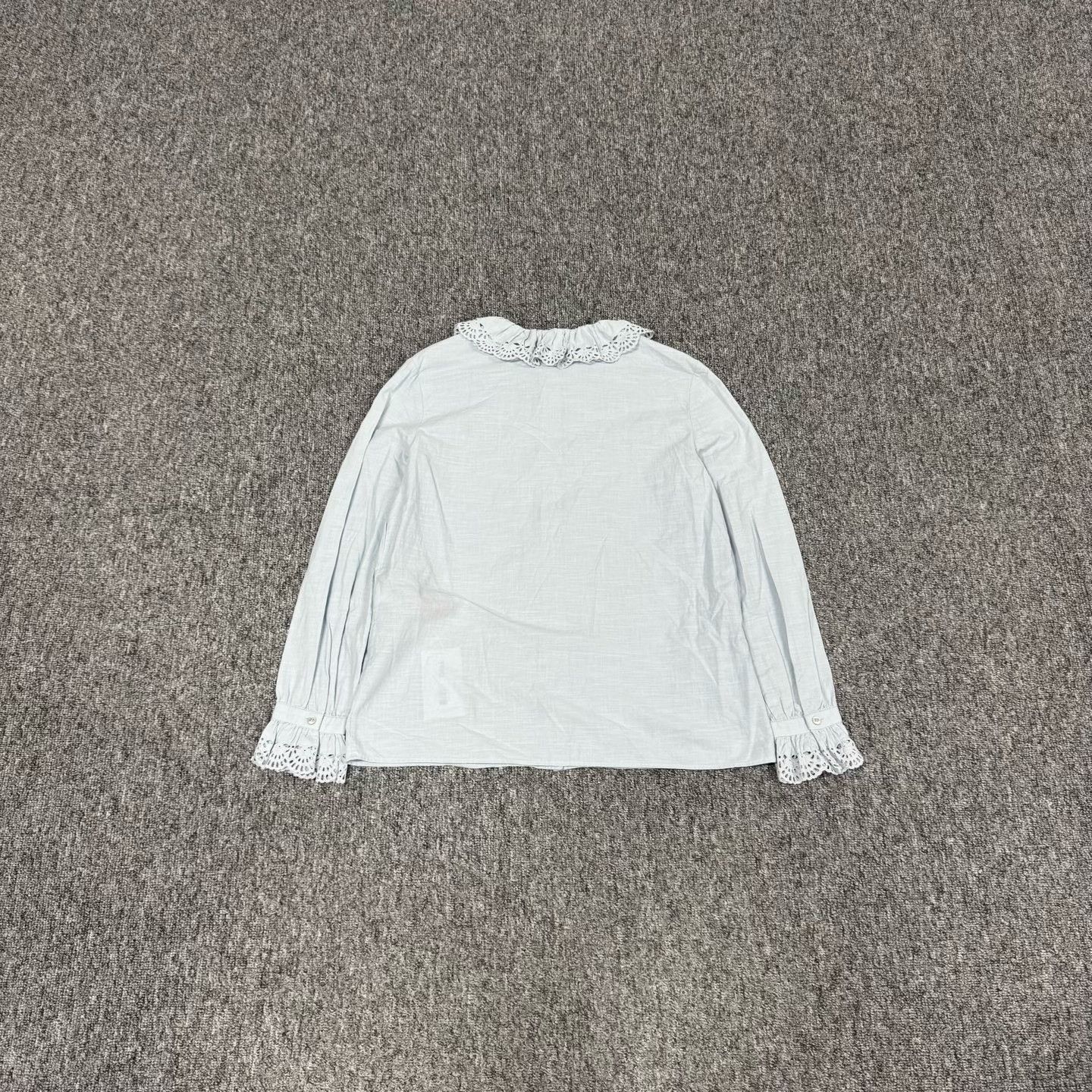 Celine Celine Bow Ruffle Embroidery Cotton Long Sleeve Shirt Size XS / US 0-2 / IT 36-38 - 2 Thumbnail