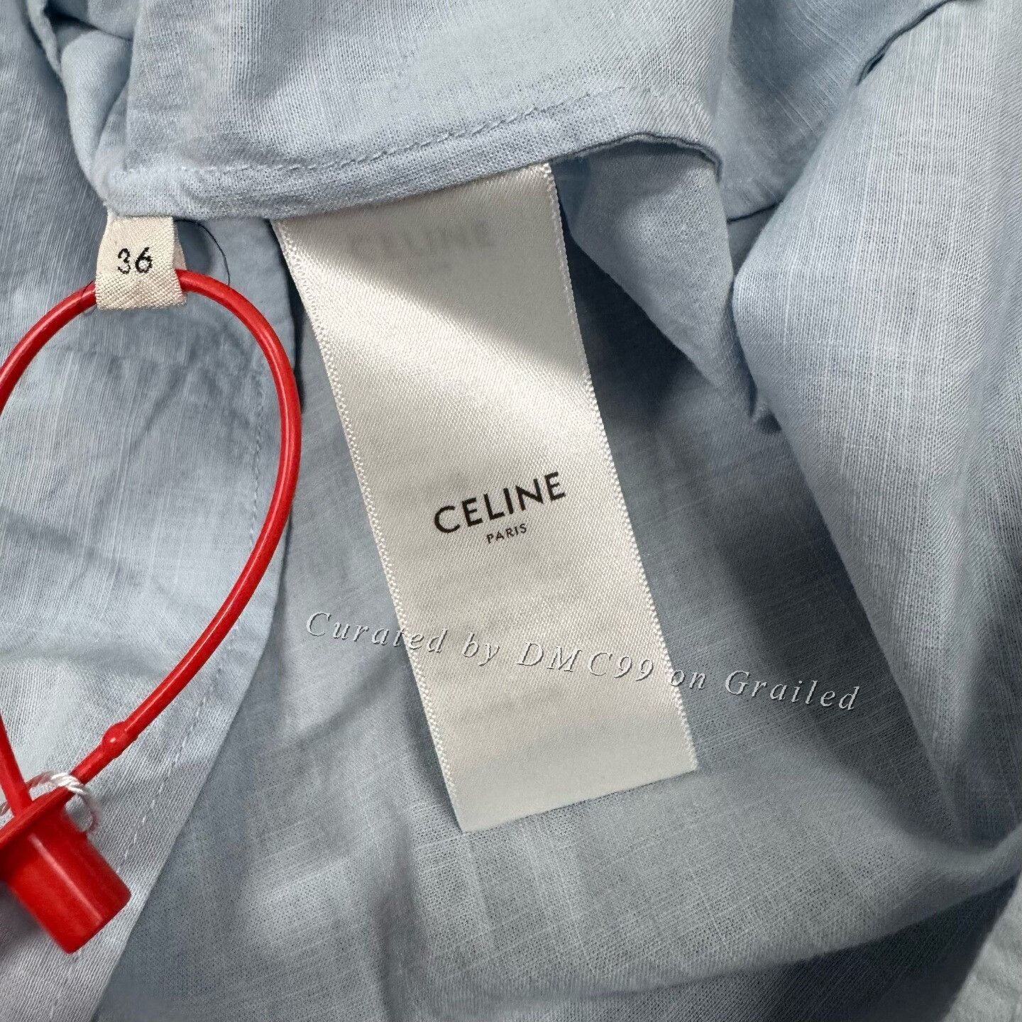Celine Celine Bow Ruffle Embroidery Cotton Long Sleeve Shirt Size XS / US 0-2 / IT 36-38 - 6 Thumbnail