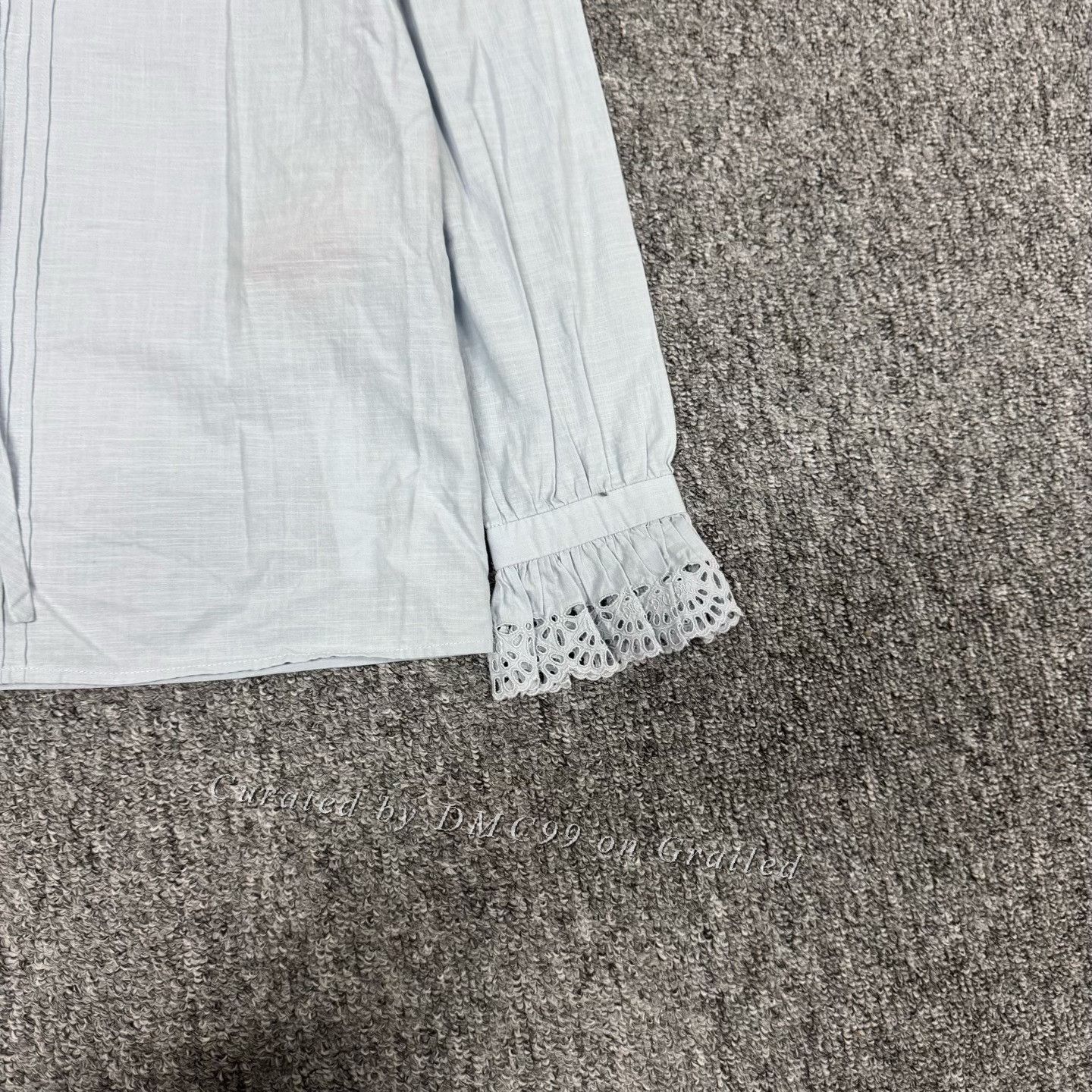 Celine Celine Bow Ruffle Embroidery Cotton Long Sleeve Shirt Size XS / US 0-2 / IT 36-38 - 3 Thumbnail
