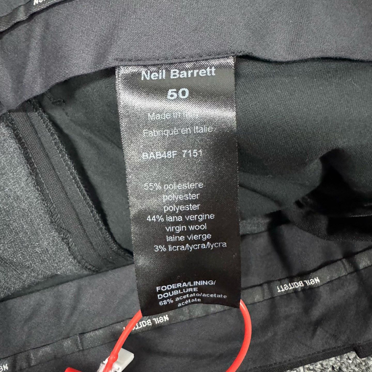 Neil Barrett Neil Barrett Black Wool Trousers Size 50 Size US 34 / EU 50 - 6 Thumbnail