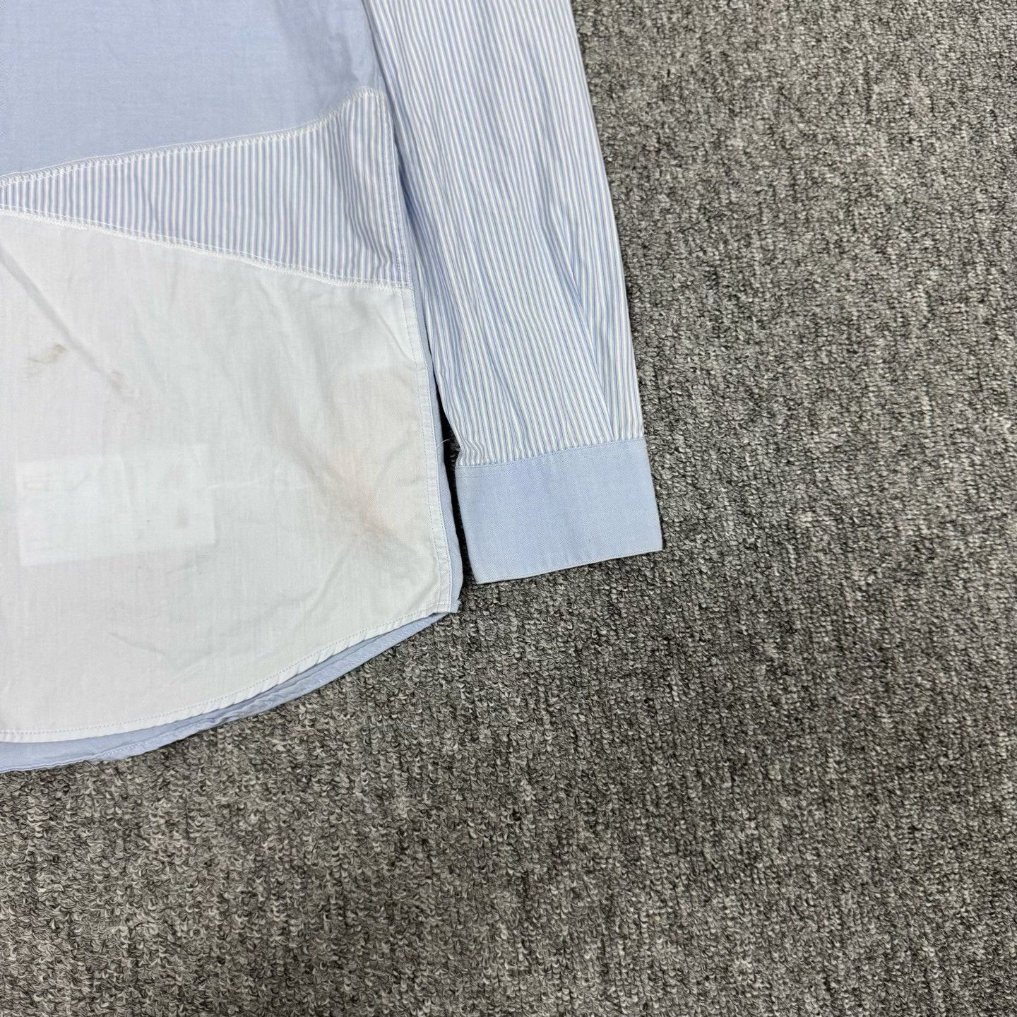 Givenchy Givenchy Light Blue Patchwork Long-Sleeve Shirt Size US M / EU 48-50 / 2 - 3 Thumbnail
