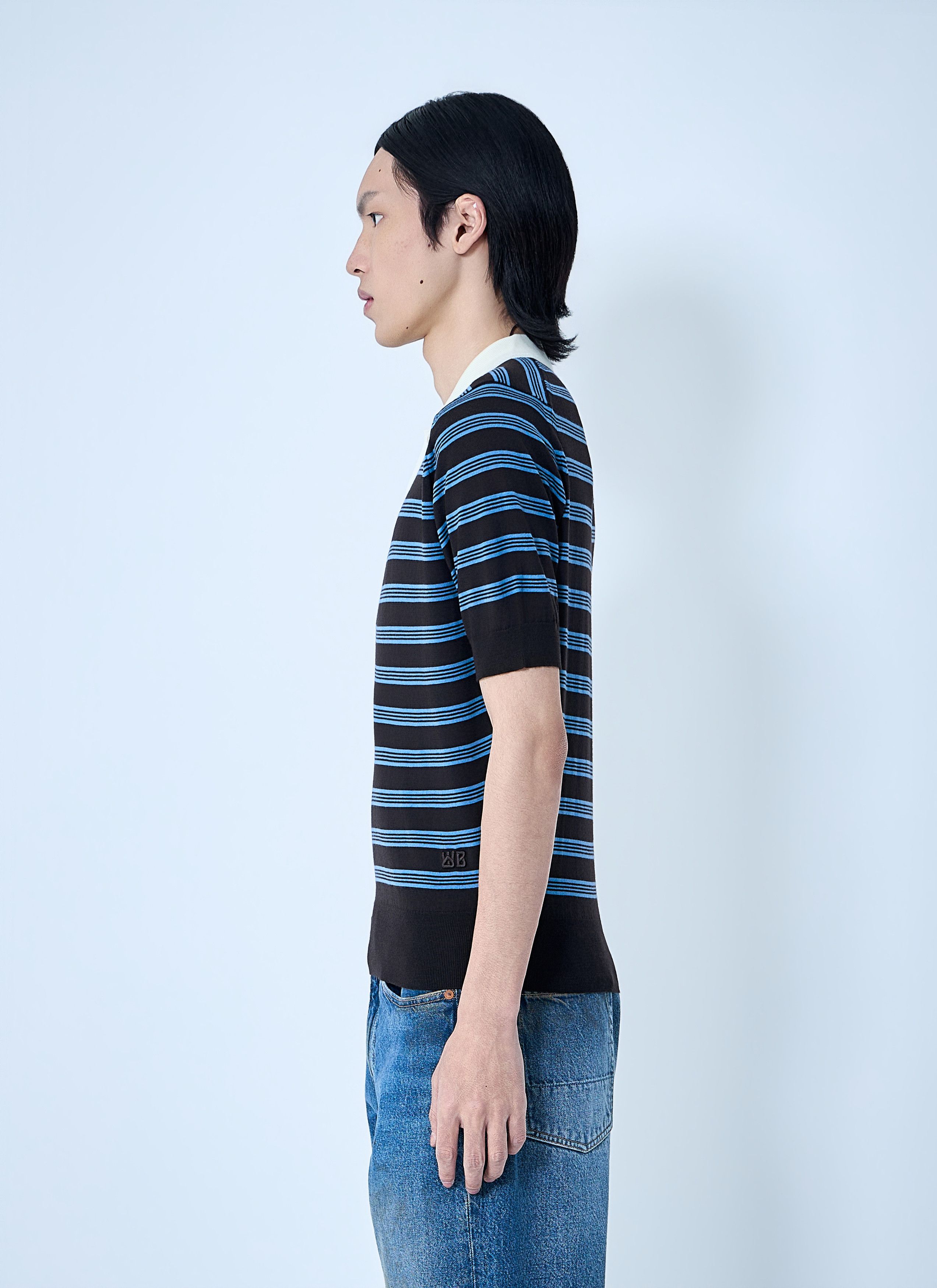 Wales Bonner Striped Knit Polo Shirt Size US M / EU 48-50 / 2 - 3 Thumbnail