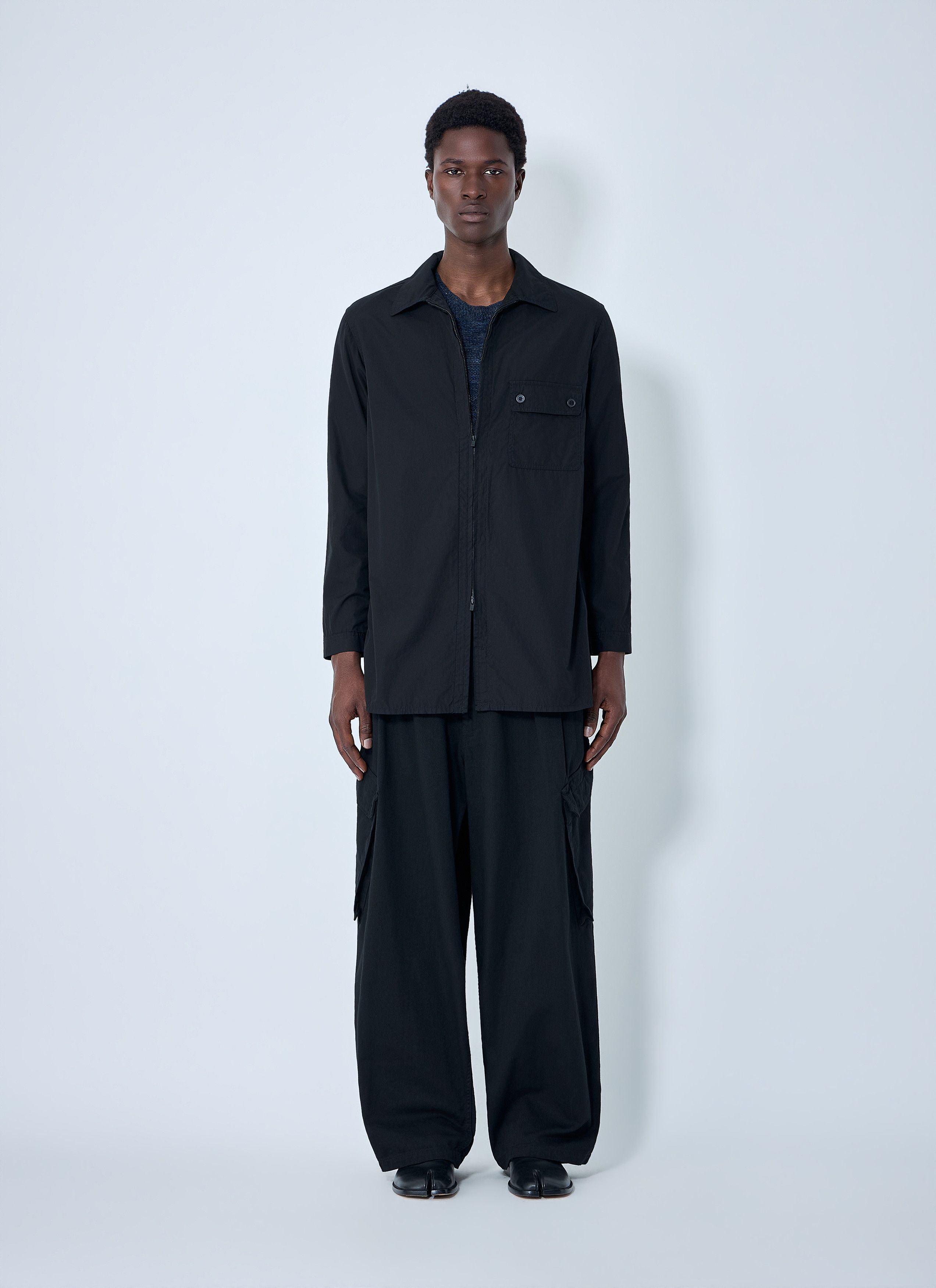Yohji Yamamoto Chain Stitch Broad Zip Open Blouse Size US XL / EU 56 / 4 - 2 Thumbnail