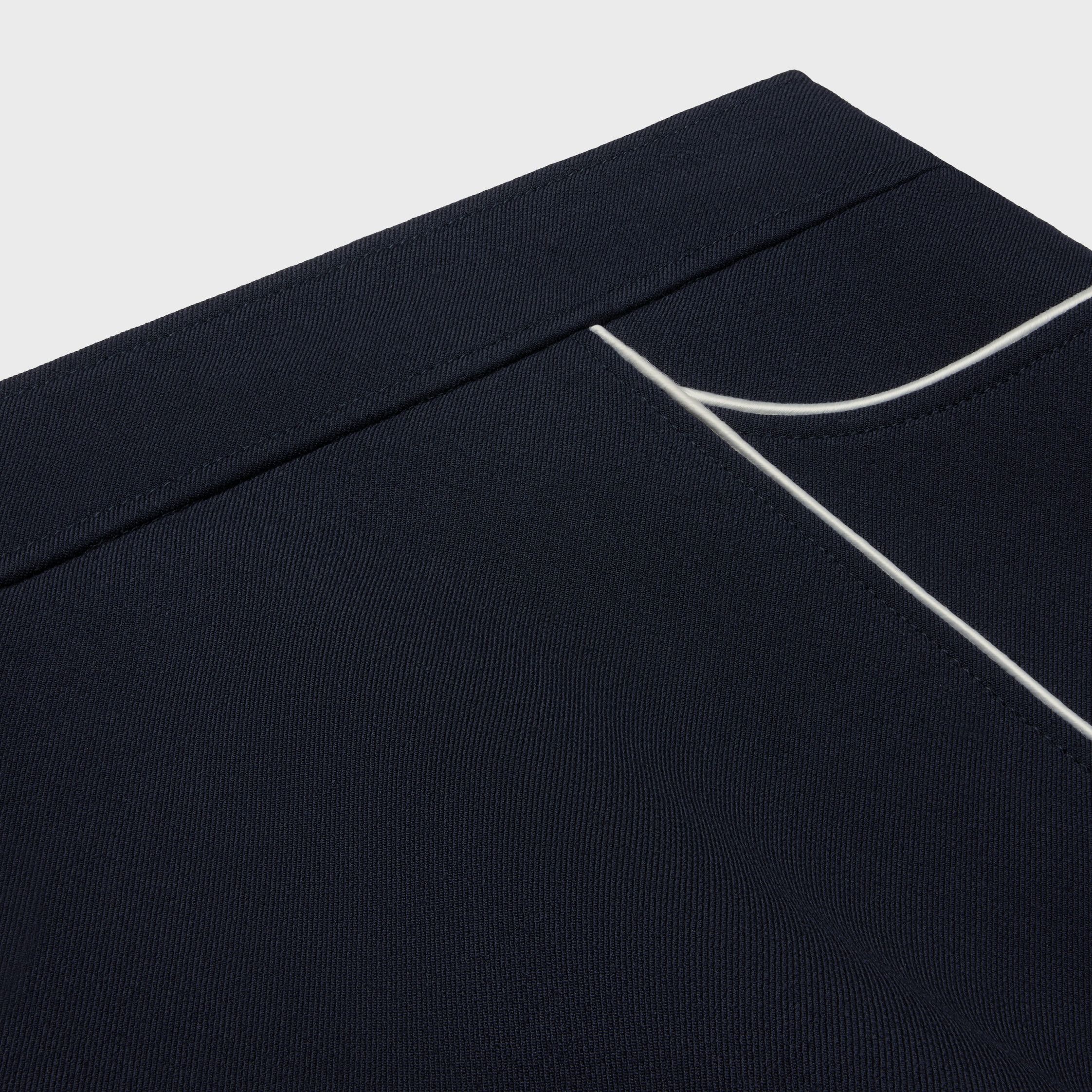 Celine TRAPEZE MINI SKIRT IN GAUFFERED DOUBLE WOOL navy Size 28" / US 6 / IT 42 - 3 Thumbnail