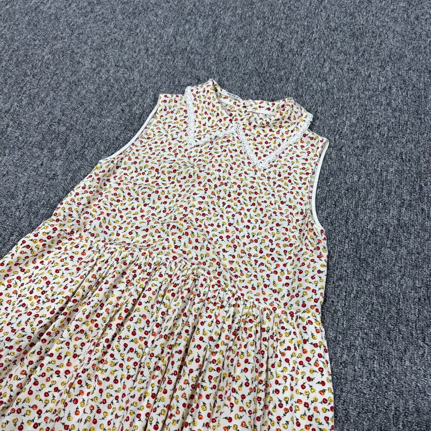 Miu Miu Miu Miu Silk Floral Sleeveless Dress Size S / US 4 / IT 40 - 3 Thumbnail
