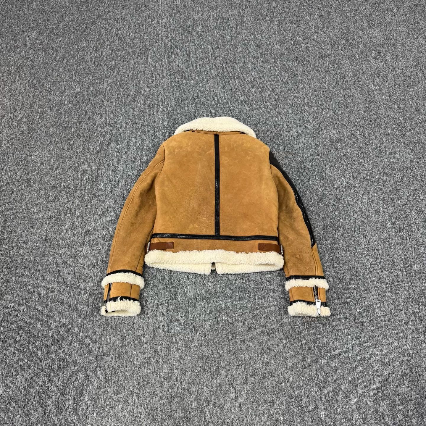 Moncler Moncler Crabier Patent Shearling Zip Coat Size M / US 6-8 / IT 42-44 - 2 Thumbnail
