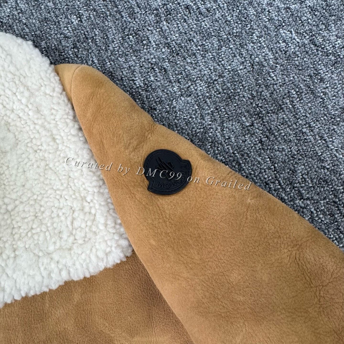 Moncler Moncler Crabier Patent Shearling Zip Coat Size M / US 6-8 / IT 42-44 - 5 Thumbnail