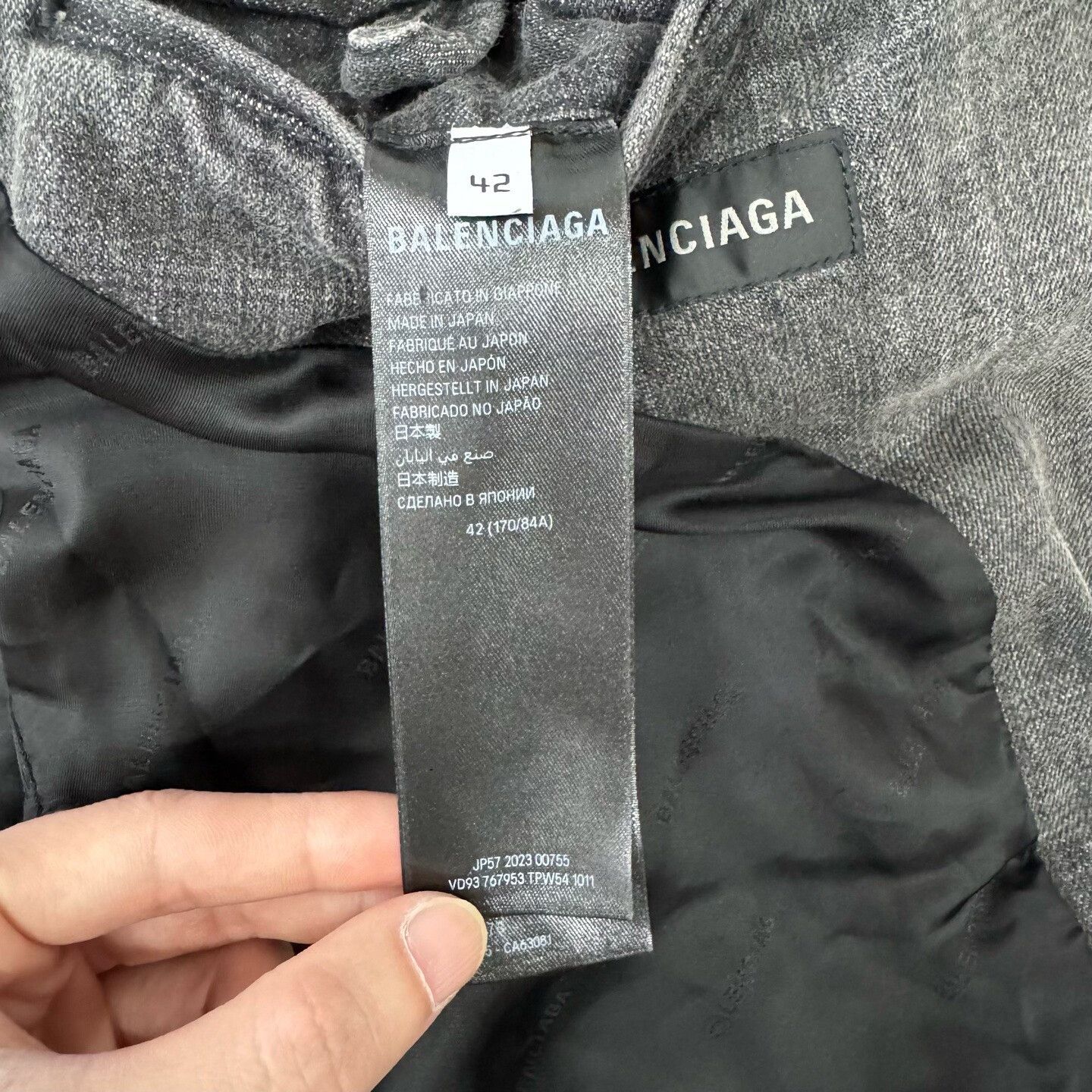 Balenciaga Balenciaga Logo Washed Denim Blazer Size US XS / EU 42 / 0 - 7 Thumbnail