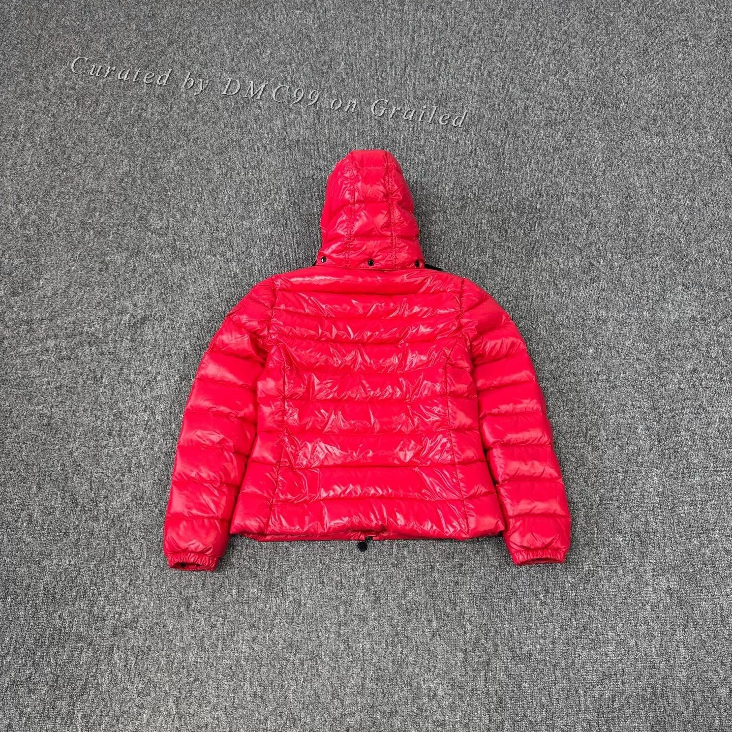 Moncler Moncler Red Hooded Down Jacket Sleeve Logo Size M / US 6-8 / IT 42-44 - 2 Thumbnail