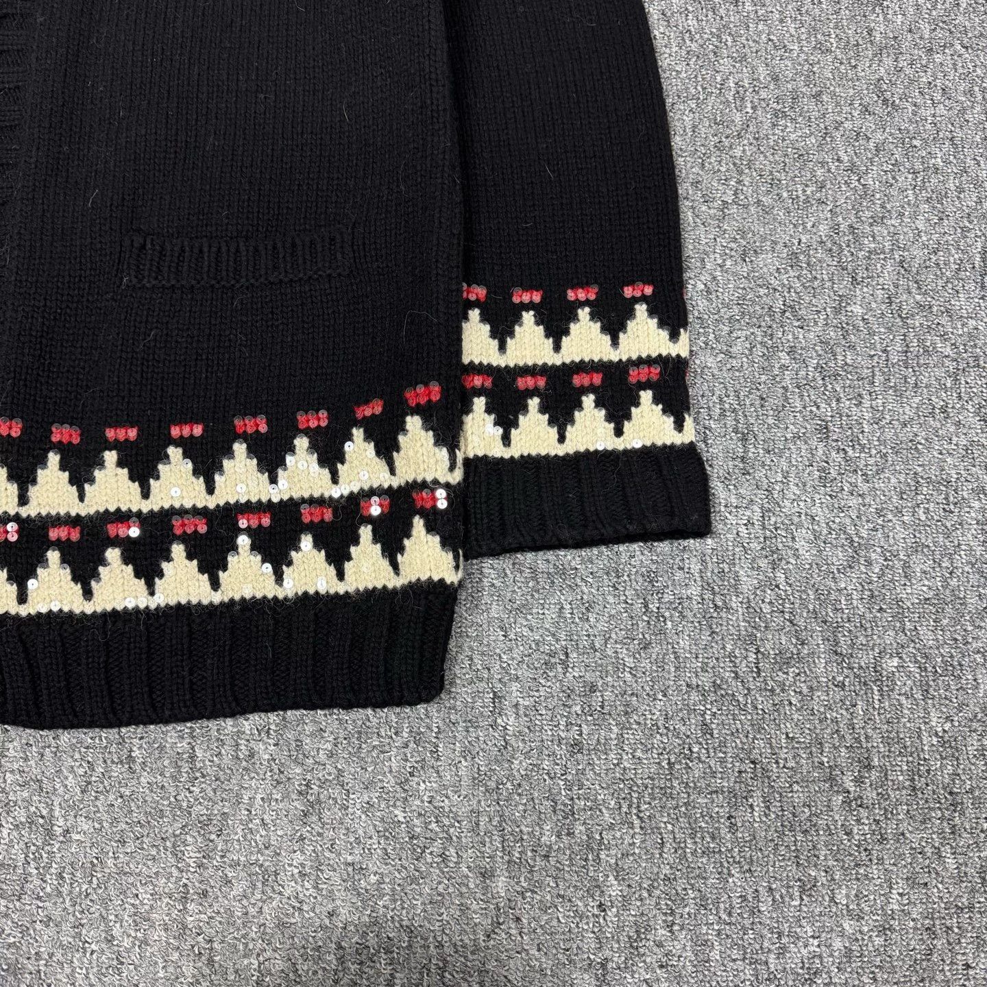 Saint Laurent Paris Saint Laurent Wool Sequin Hooded Sweater Size S / US 4 / IT 40 - 3 Thumbnail