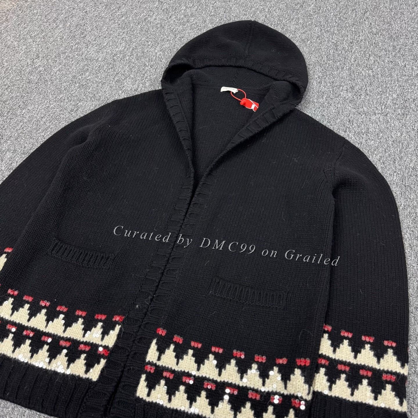 Saint Laurent Paris Saint Laurent Wool Sequin Hooded Sweater Size S / US 4 / IT 40 - 4 Thumbnail