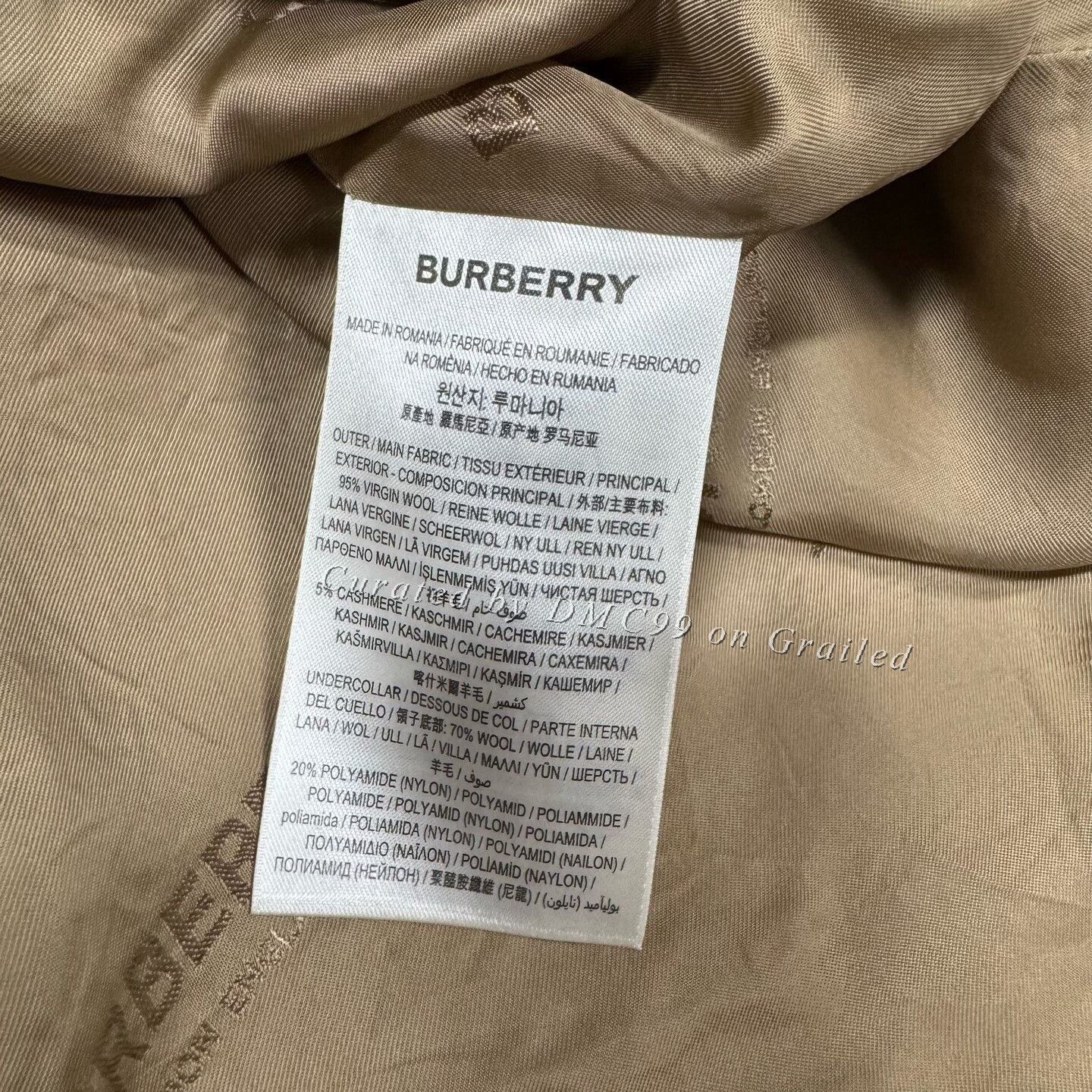 Burberry Burberry Lapel Belt Double-Breasted Wool Coat Size US L / EU 52-54 / 3 - 6 Thumbnail