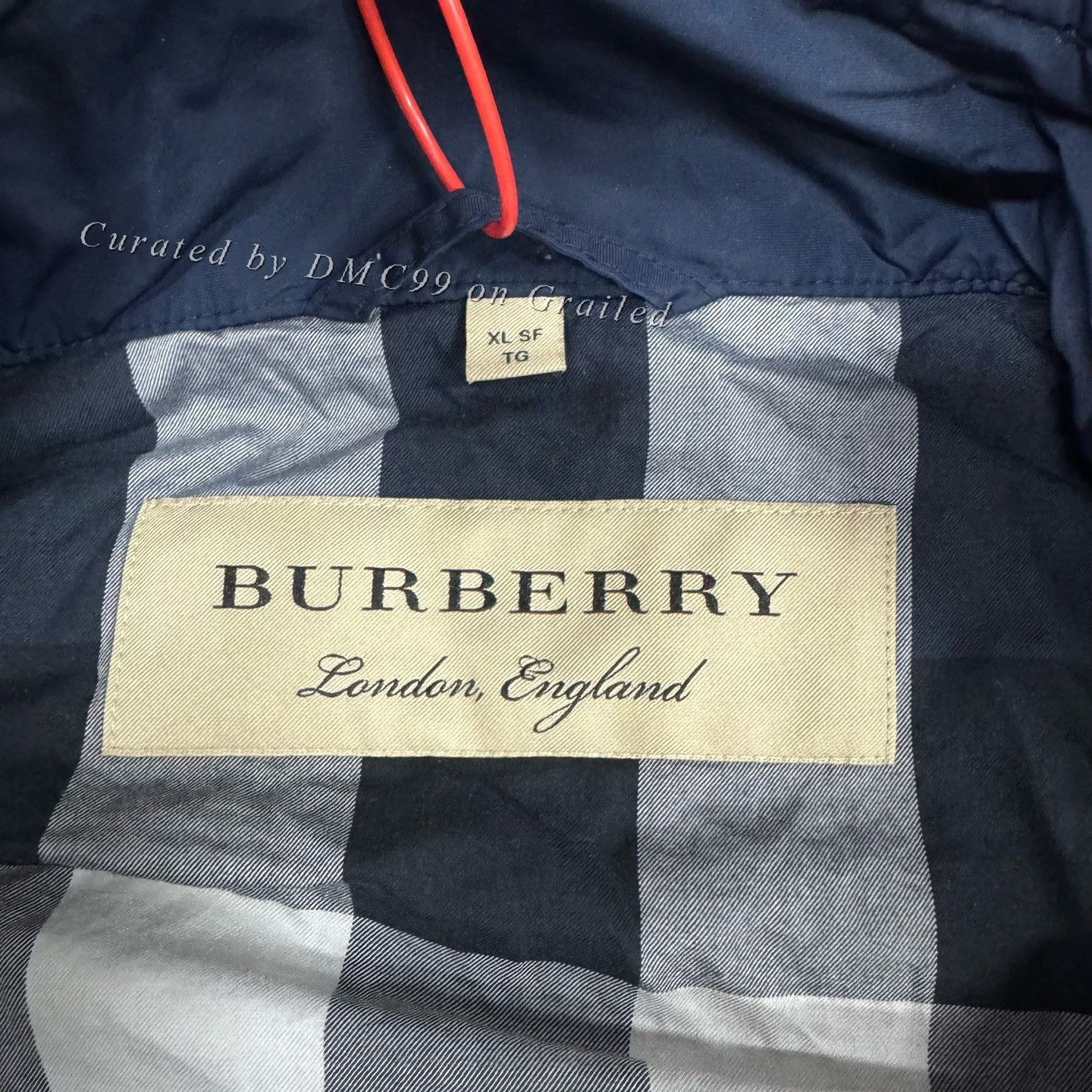 Burberry Burberry XL Blue Hooded Pocket Jacket Size US XL / EU 56 / 4 - 5 Thumbnail