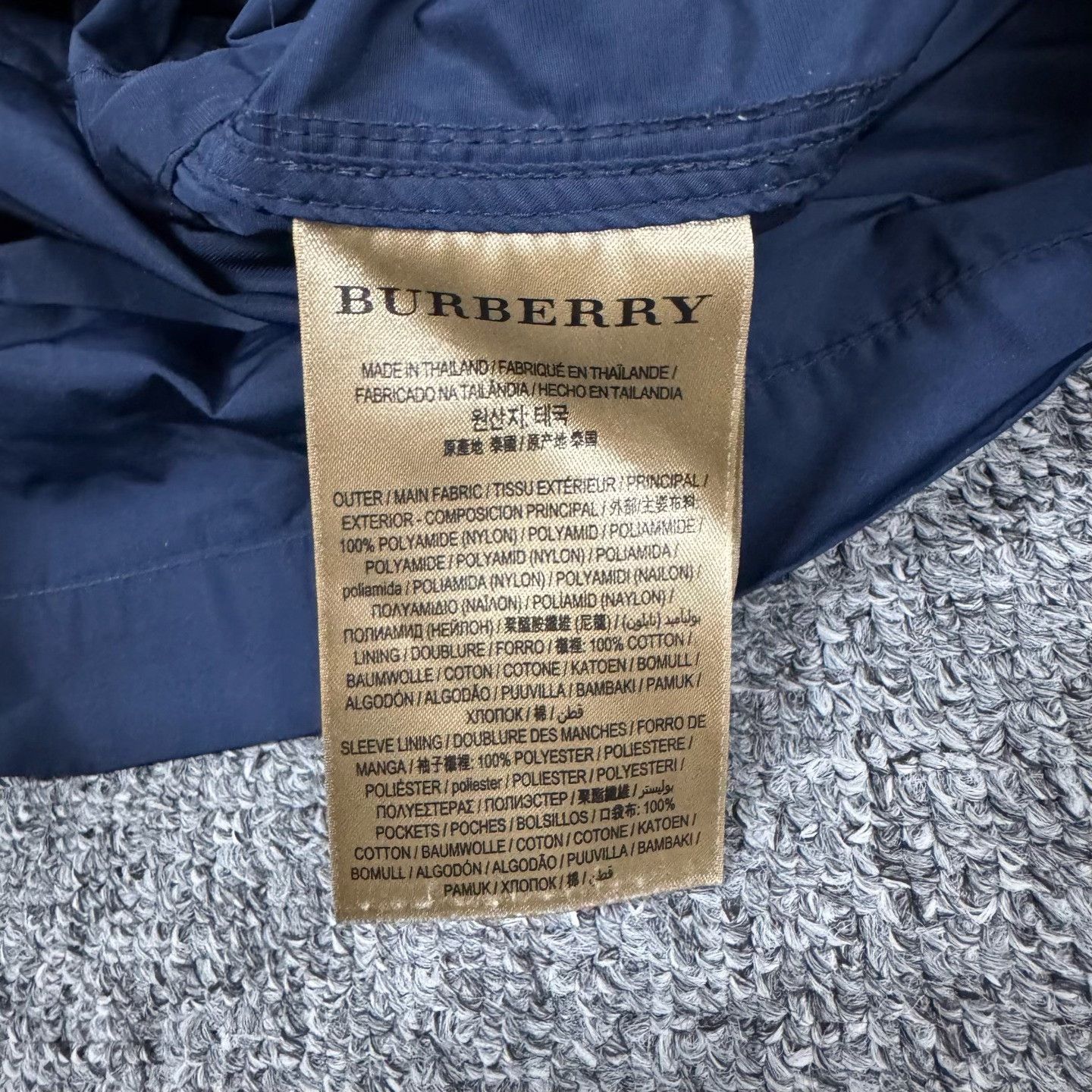 Burberry Burberry XL Blue Hooded Pocket Jacket Size US XL / EU 56 / 4 - 6 Thumbnail
