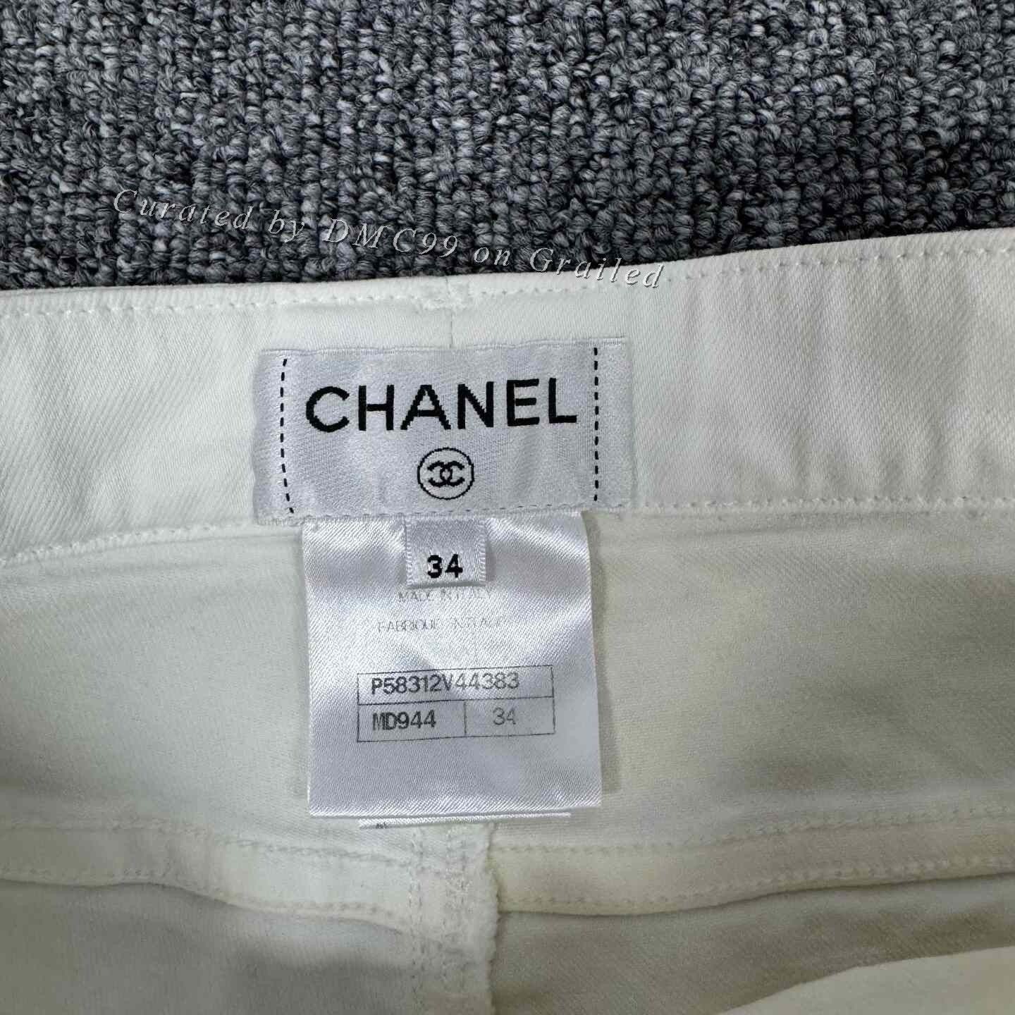 Chanel Chanel White Denim Pants Size 34 Size 34" / US 12 / IT 48 - 5 Thumbnail