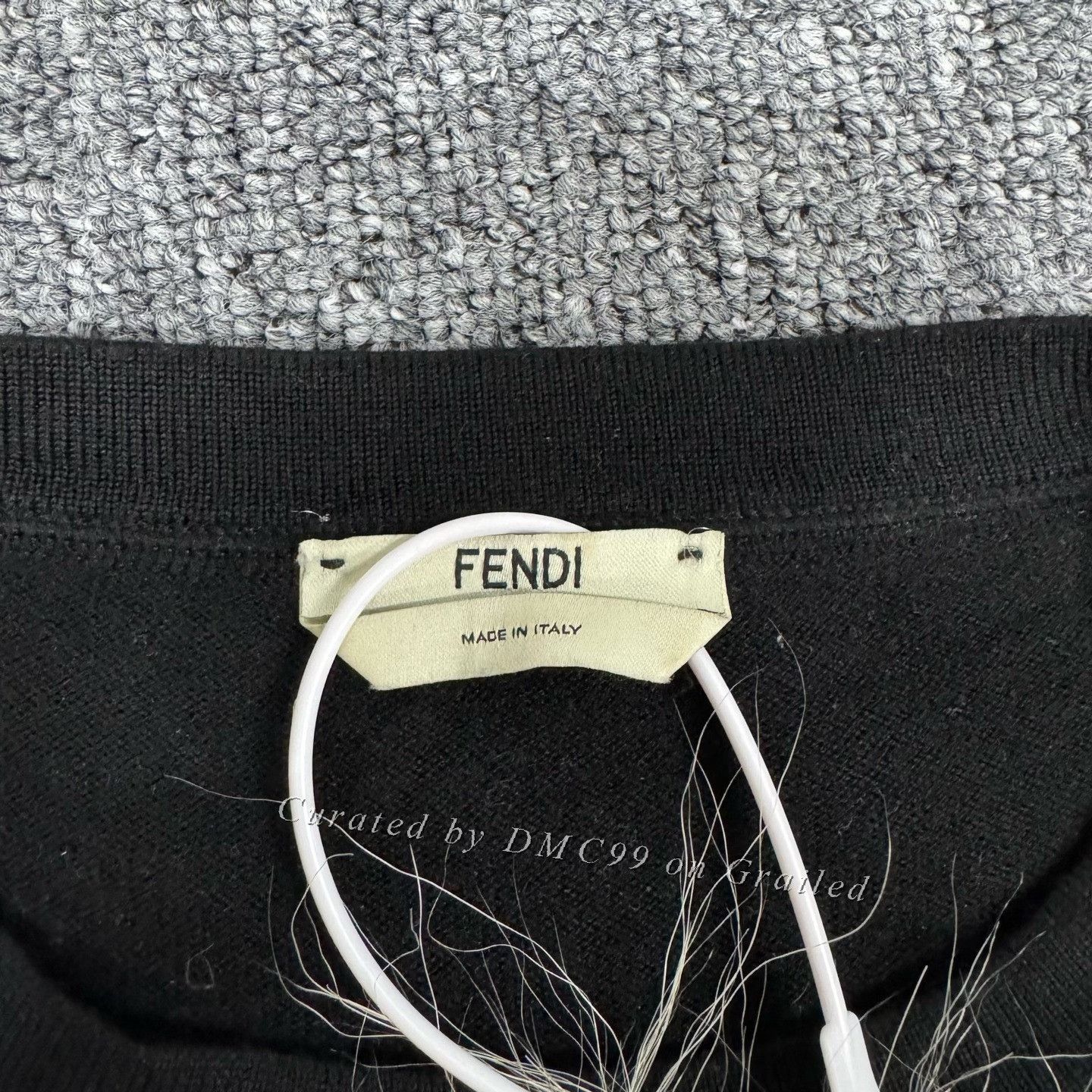 Fendi Fendi Black Wool Fur Monster Crewneck Sweatshirt Size US XXS / EU 40 - 5 Thumbnail