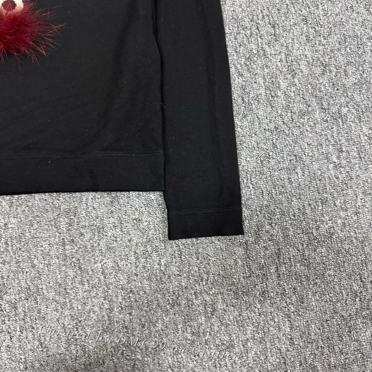 Fendi Fendi Black Wool Fur Monster Crewneck Sweatshirt Size US XXS / EU 40 - 3 Thumbnail