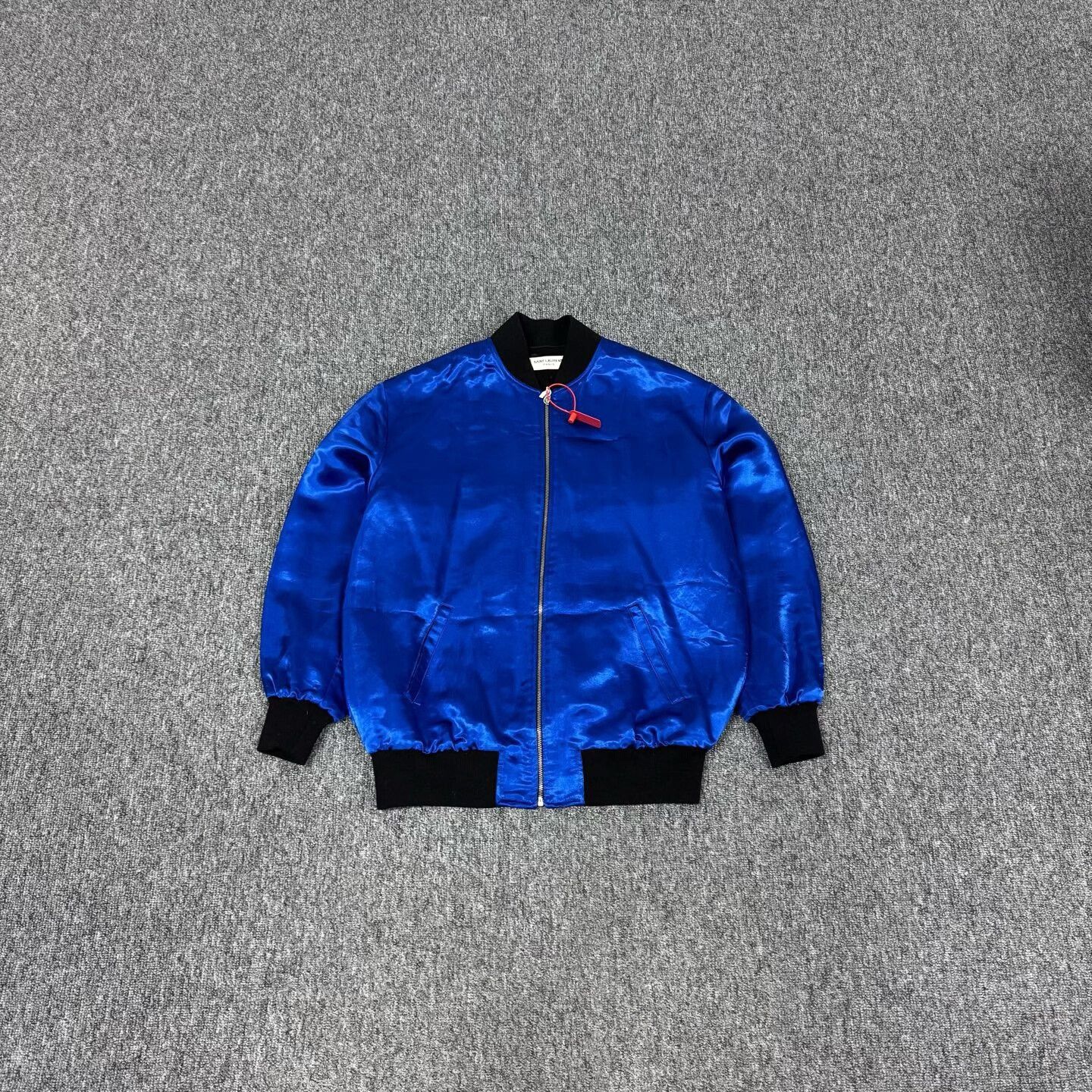 Saint Laurent Paris Saint Laurent SLP Blue Shark Embroidery Bomber Jacket Size XS / US 0-2 / IT 36-38 - 2 Thumbnail