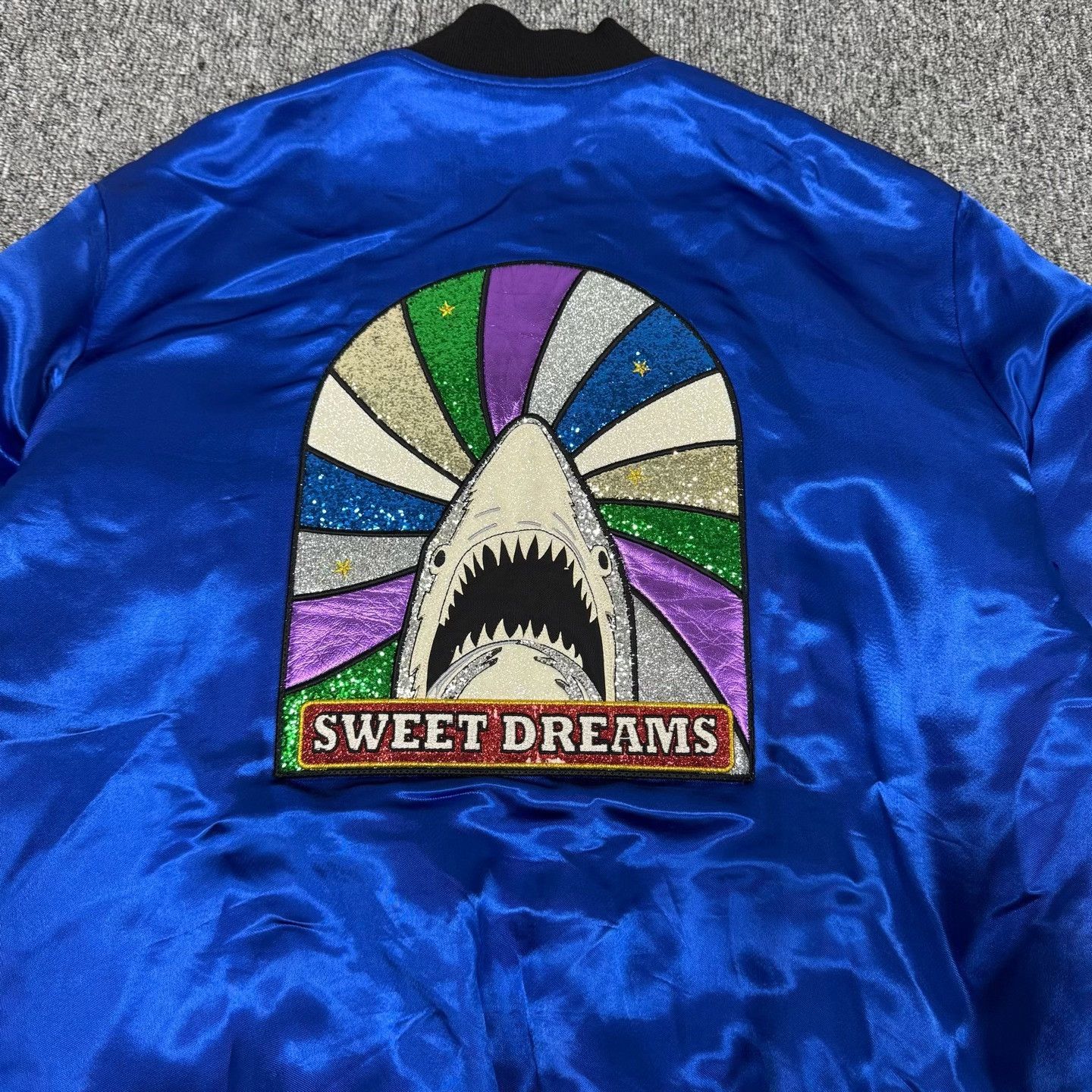 Saint Laurent Paris Saint Laurent SLP Blue Shark Embroidery Bomber Jacket Size XS / US 0-2 / IT 36-38 - 6 Thumbnail