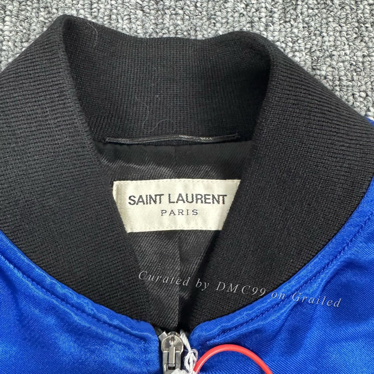 Saint Laurent Paris Saint Laurent SLP Blue Shark Embroidery Bomber Jacket Size XS / US 0-2 / IT 36-38 - 5 Thumbnail