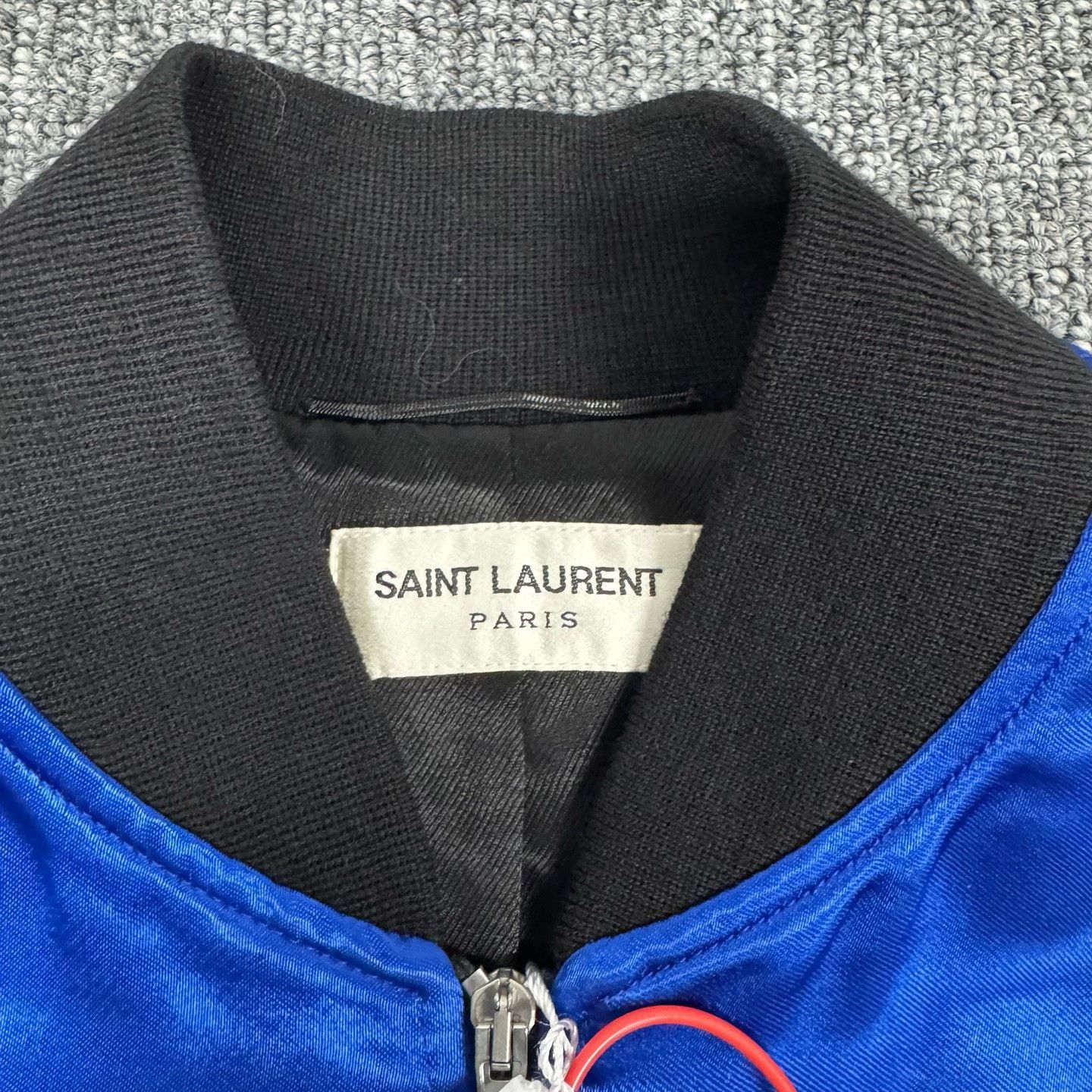 Saint Laurent Paris Saint Laurent SLP Blue Shark Embroidery Bomber Jacket Size US M / EU 48-50 / 2 - 5 Thumbnail