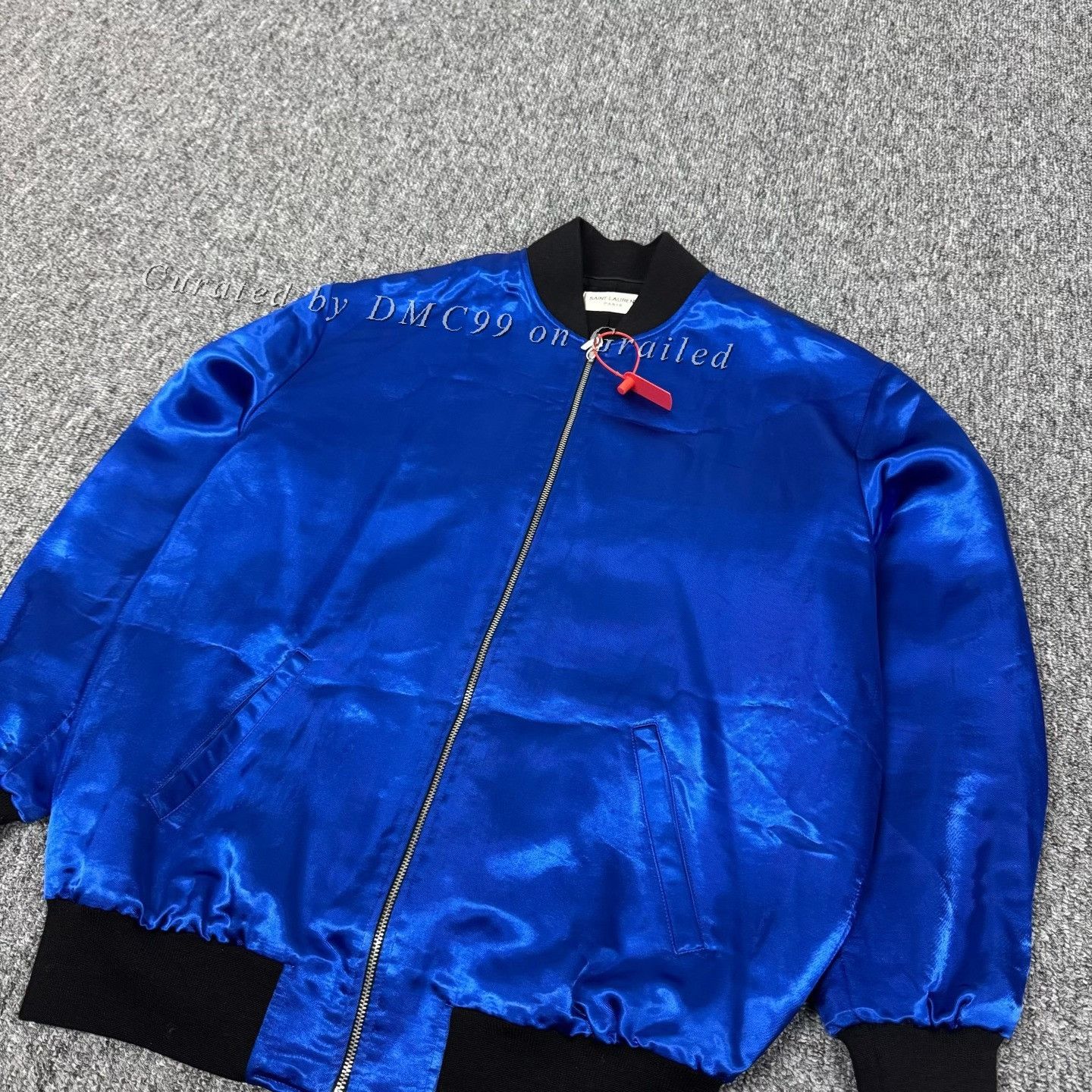 Saint Laurent Paris Saint Laurent SLP Blue Shark Embroidery Bomber Jacket Size US M / EU 48-50 / 2 - 4 Thumbnail