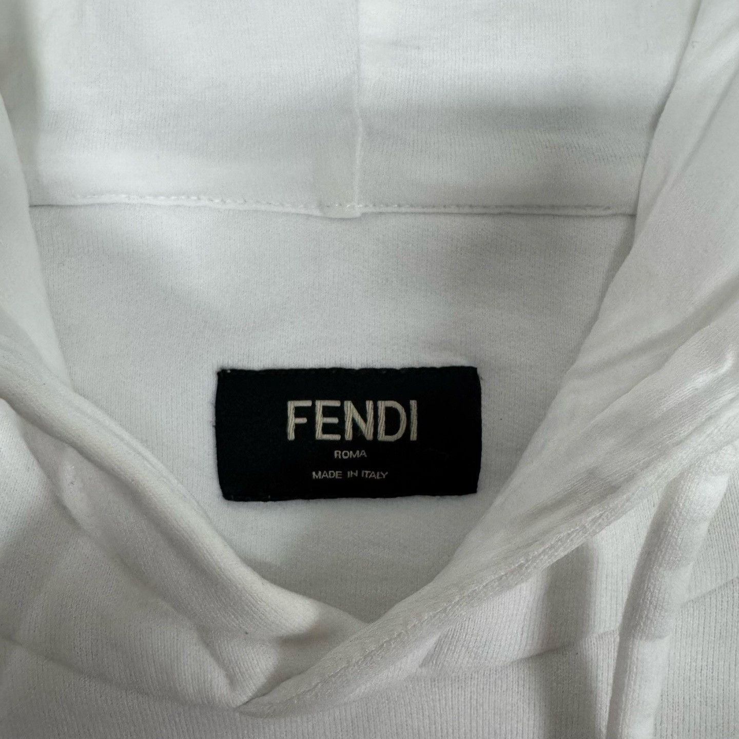 Fendi Fendi White Drawstring Graffiti Double F Hoodie Size US M / EU 48-50 / 2 - 6 Thumbnail