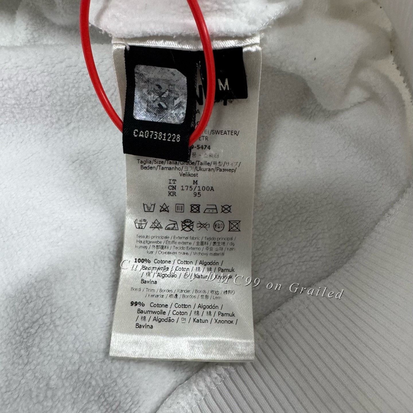 Fendi Fendi White Drawstring Graffiti Double F Hoodie Size US M / EU 48-50 / 2 - 7 Thumbnail