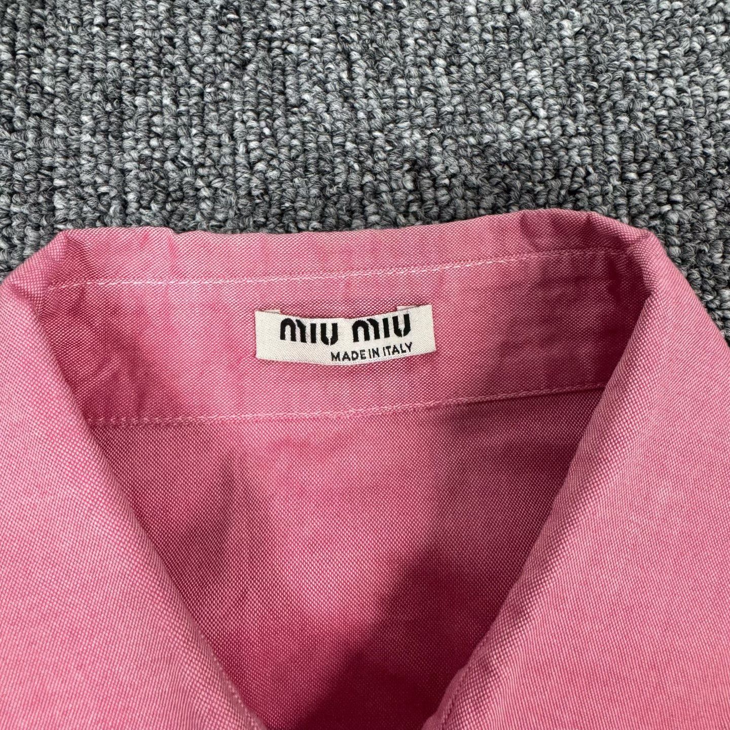 Miu Miu Miu Miu Pink Slim Button-Down Long-Sleeve Top Size S / US 4 / IT 40 - 5 Thumbnail
