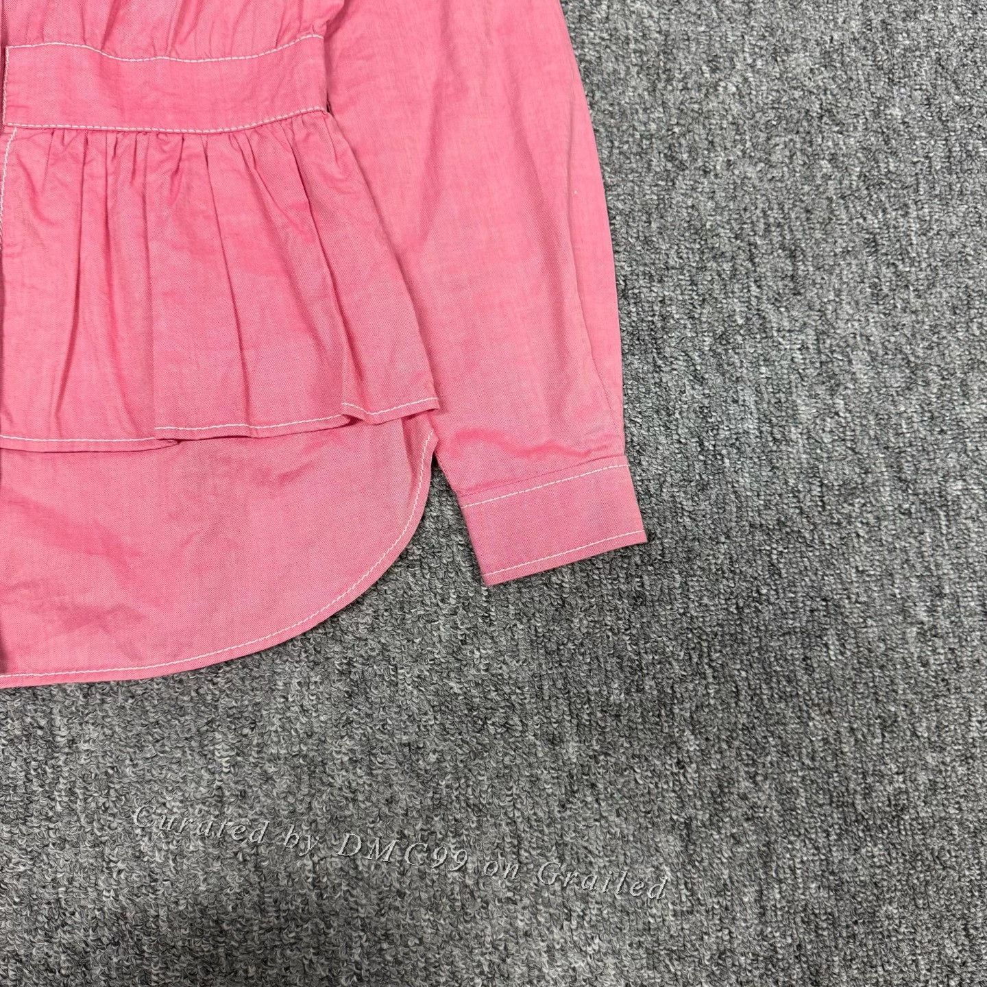 Miu Miu Miu Miu Pink Slim Button-Down Long-Sleeve Top Size S / US 4 / IT 40 - 3 Thumbnail