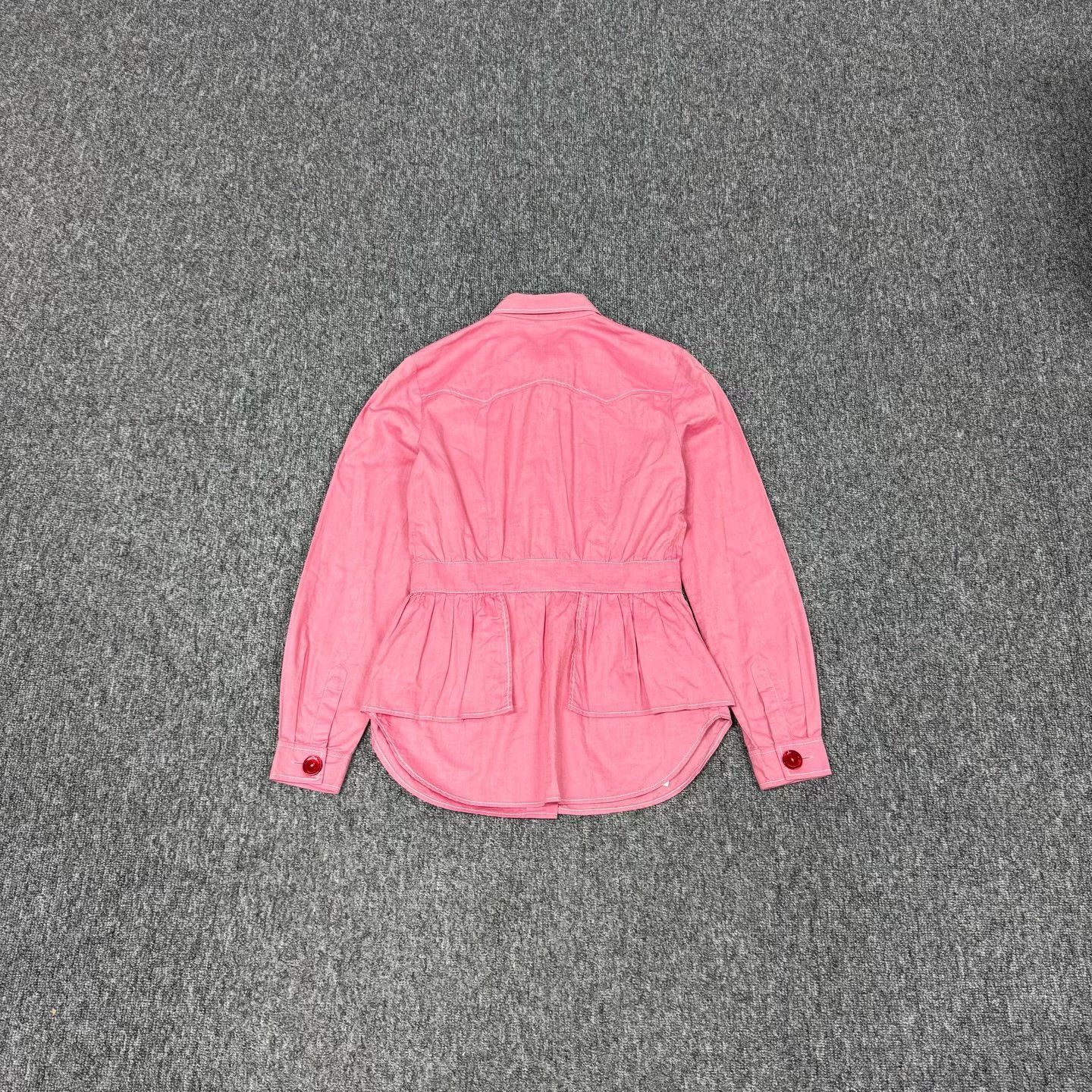 Miu Miu Miu Miu Pink Slim Button-Down Long-Sleeve Top Size S / US 4 / IT 40 - 2 Thumbnail