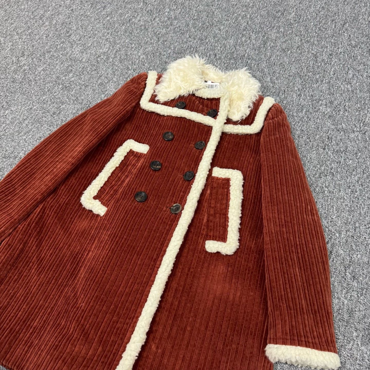 Miu Miu Miumiu Corduroy Curly Fur Collar Coat Size XS / US 0-2 / IT 36-38 - 4 Thumbnail