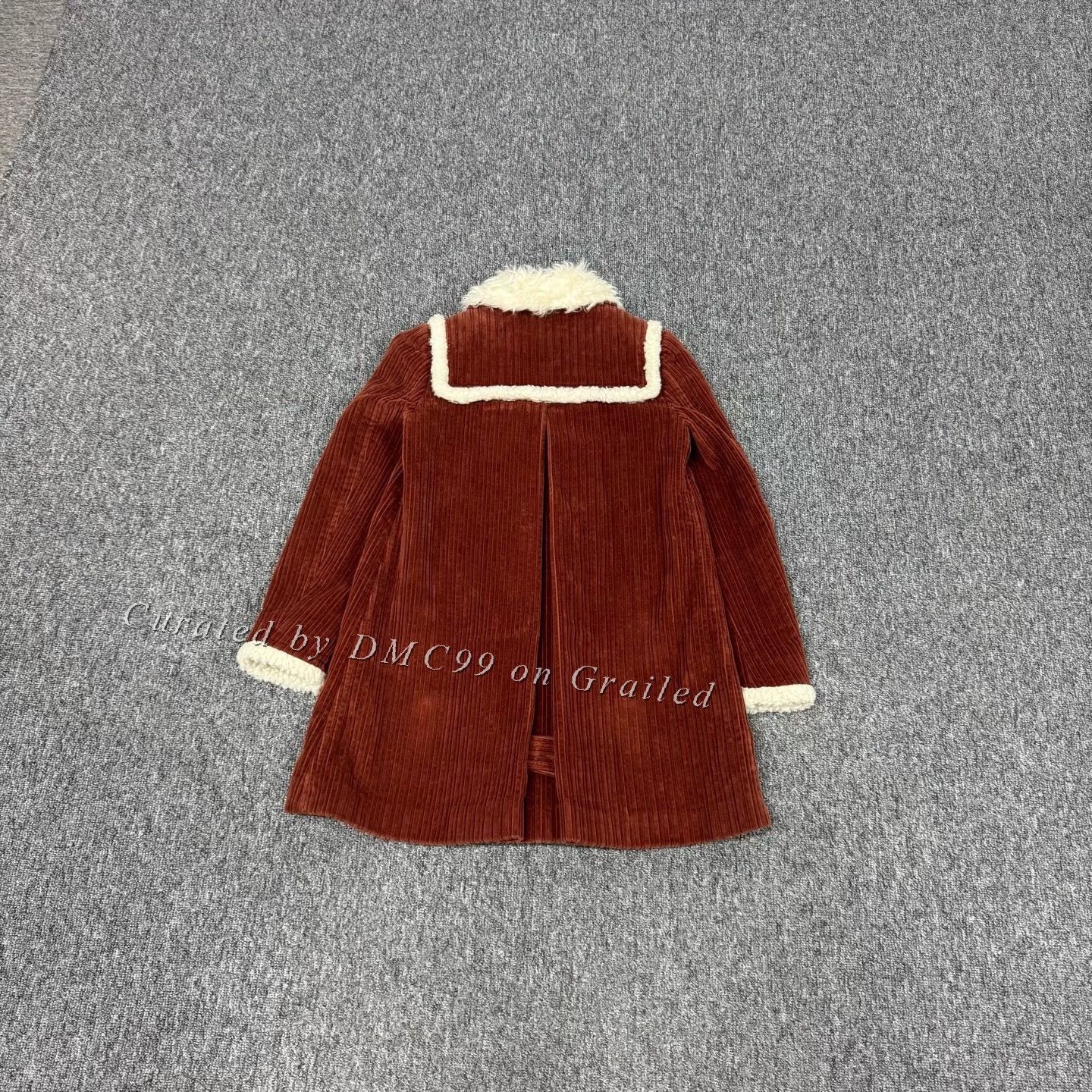 Miu Miu Miumiu Corduroy Curly Fur Collar Coat Size XS / US 0-2 / IT 36-38 - 2 Thumbnail