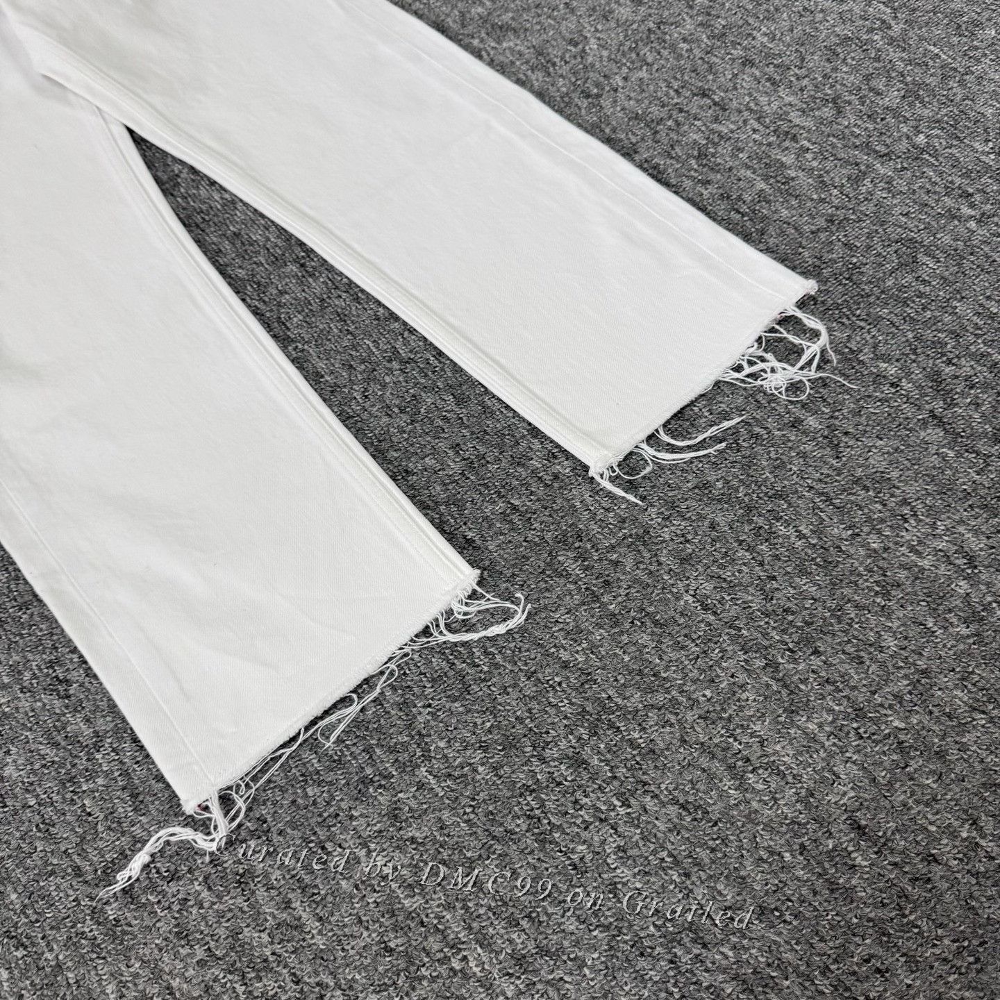 Dior Dior White Distressed Hem Denim Pants Size US 34 / EU 50 - 3 Thumbnail