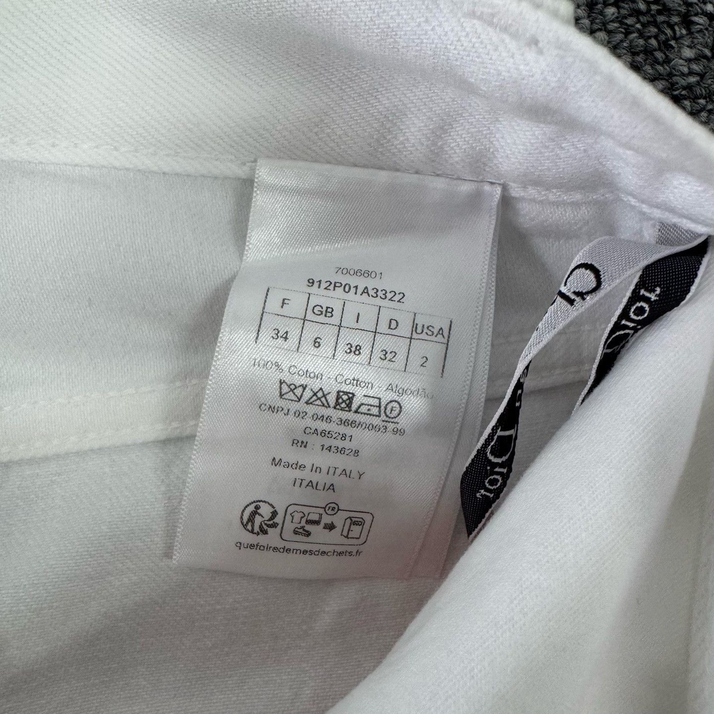 Dior Dior White Distressed Hem Denim Pants Size US 34 / EU 50 - 6 Thumbnail