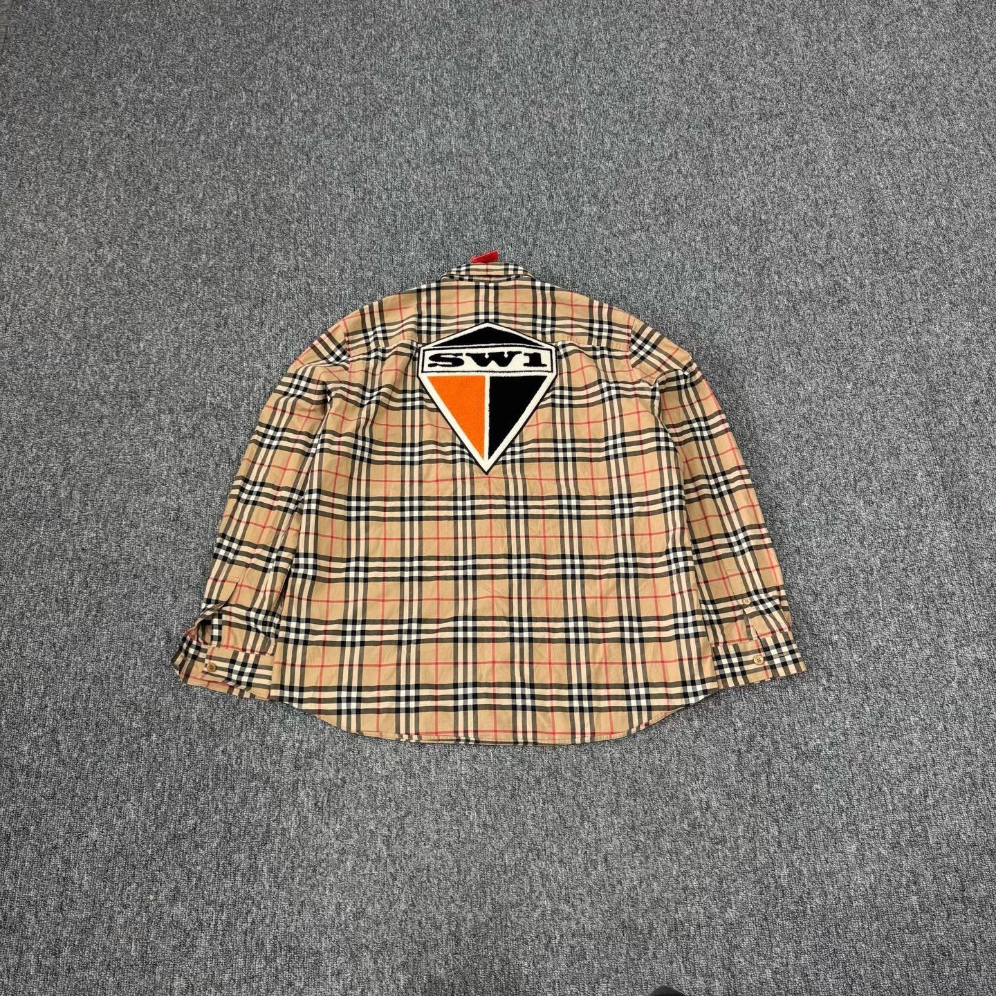 Burberry Burberry Flocked Multi-Logo Classic Check Shirt Size US XXL / EU 58 / 5 - 2 Thumbnail