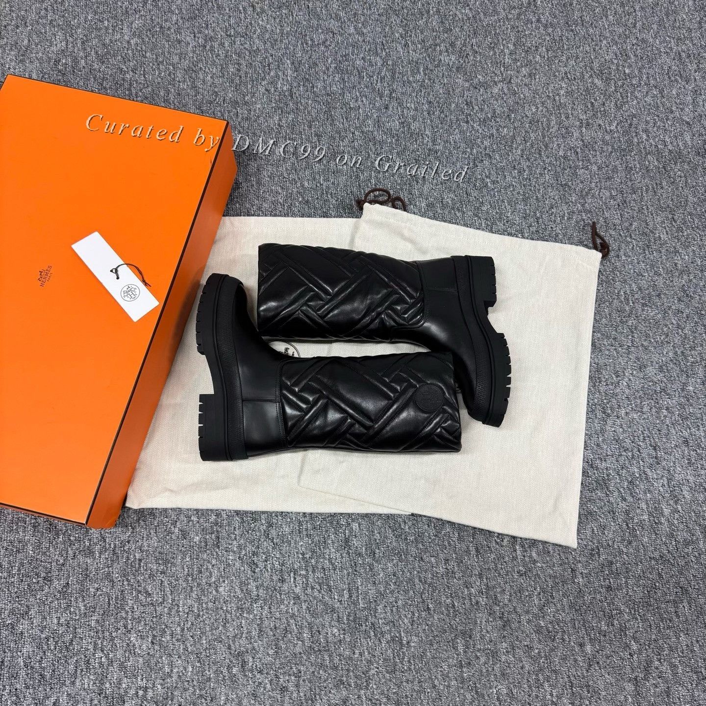 Hermes Hermes Logo Mid-Calf Platform Boots Size US 5.5 / IT 35.5 - 5 Thumbnail