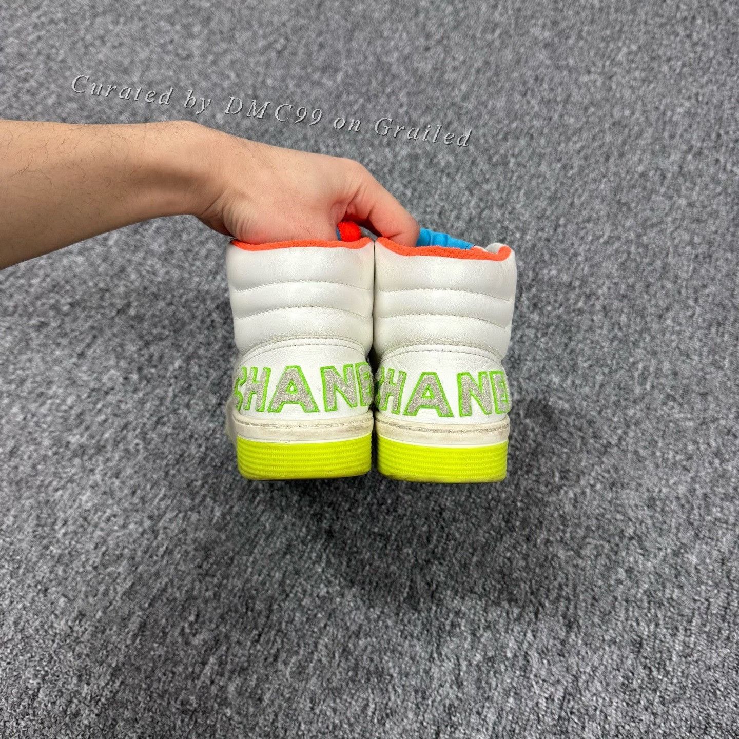 Chanel Chanel Multi-Color Letter Heel High-Top Sneakers Size US 5 / IT 35 - 4 Thumbnail