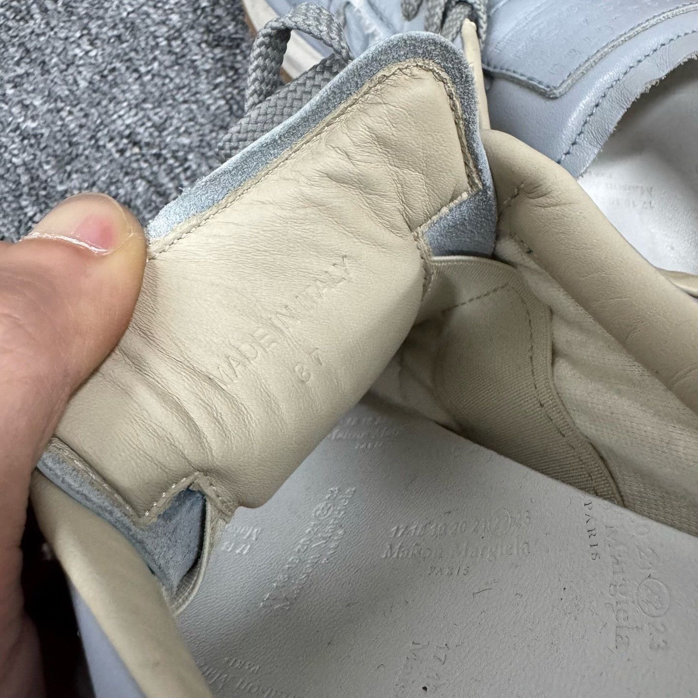 Maison Margiela Maison Margiela Light Blue Thick Sole Sneakers Size US 6 / IT 36 - 7 Thumbnail