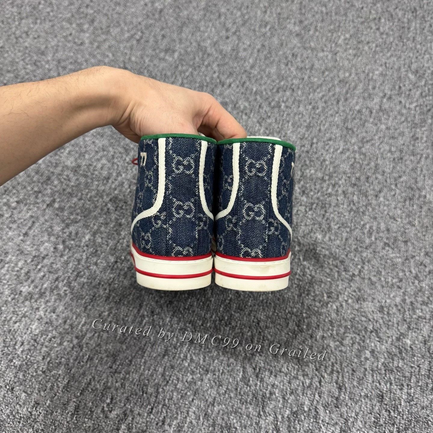 Gucci Gucci Denim GG Monogram High-Top Sneakers Size US 4 / IT 34 - 4 Thumbnail