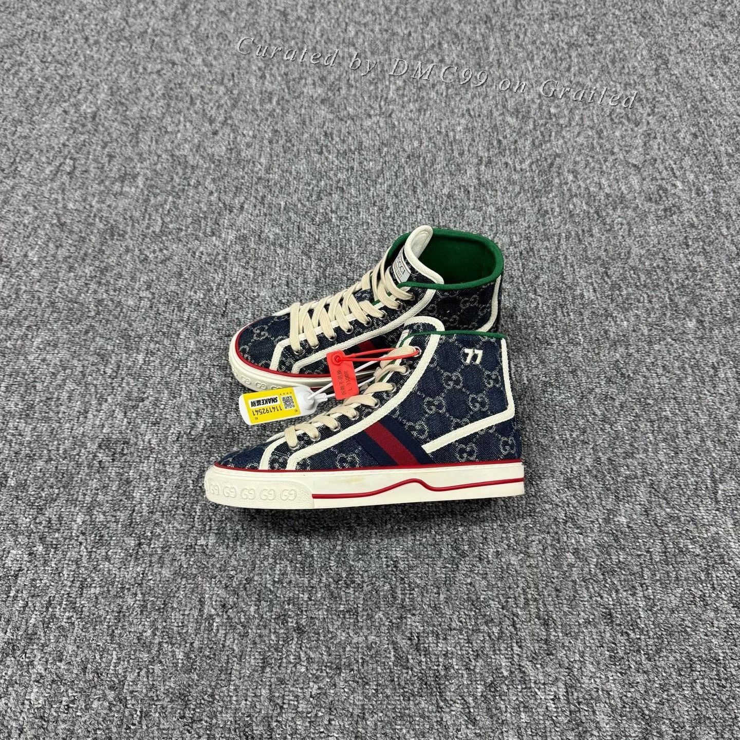 Gucci Gucci Denim GG Monogram High-Top Sneakers Size US 4 / IT 34 - 2 Thumbnail