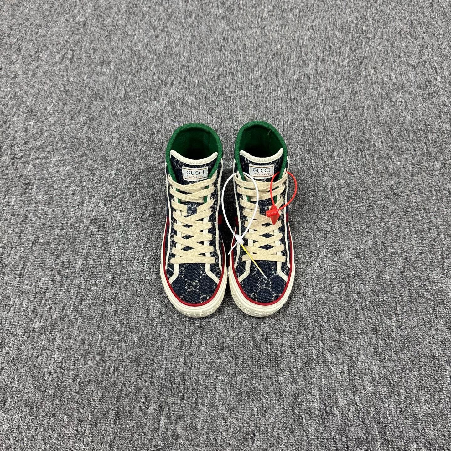 Gucci Gucci Denim GG Monogram High-Top Sneakers Size US 4 / IT 34 - 3 Thumbnail